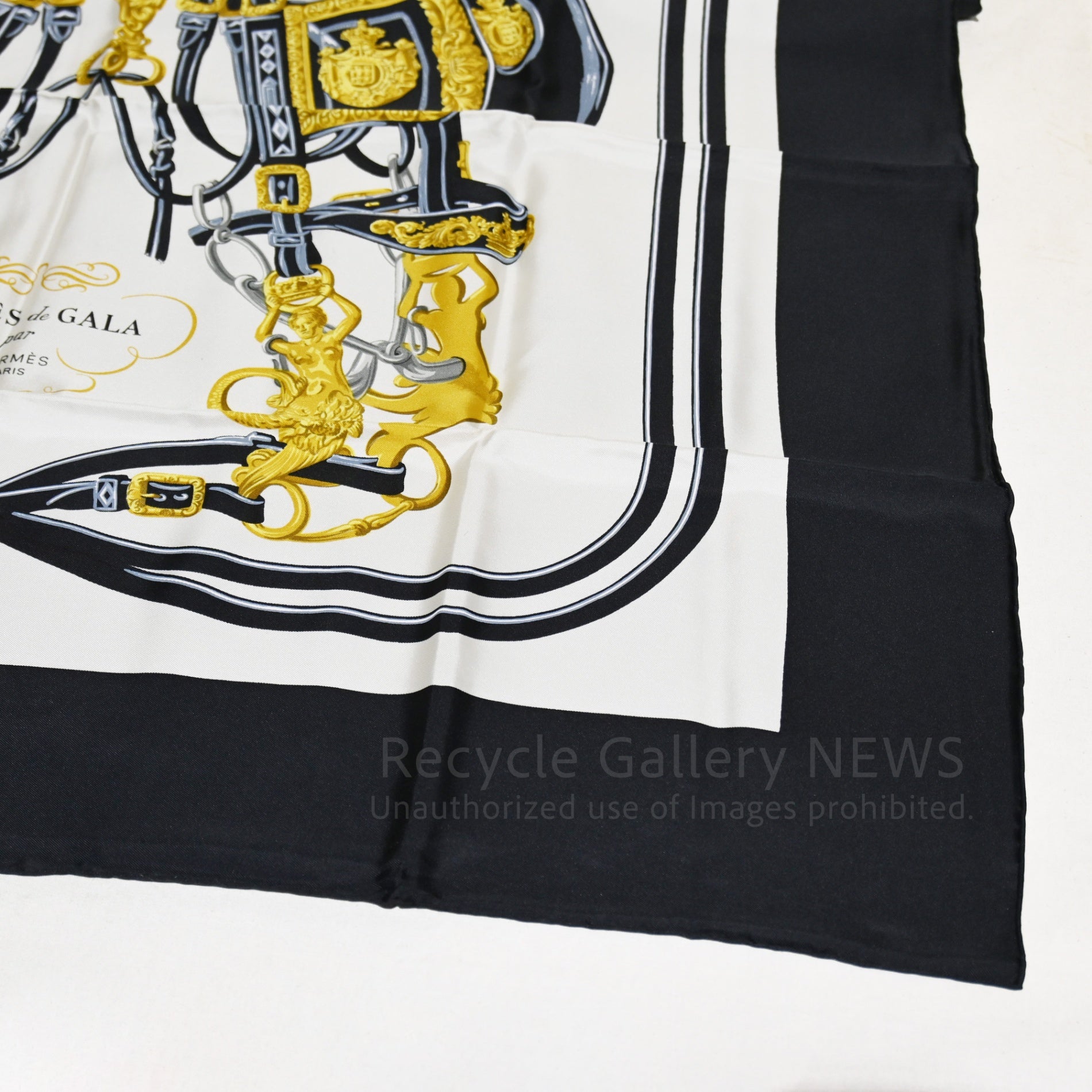 HERMES Carré 90 BRIDES de GALA Scarf 1990-2000s Unused Vintage / エルメス カレ90 ブリッド・ドゥ・ガラ スカーフ 1990〜2000年代当時物 未使用・新古品 ヴィンテージ