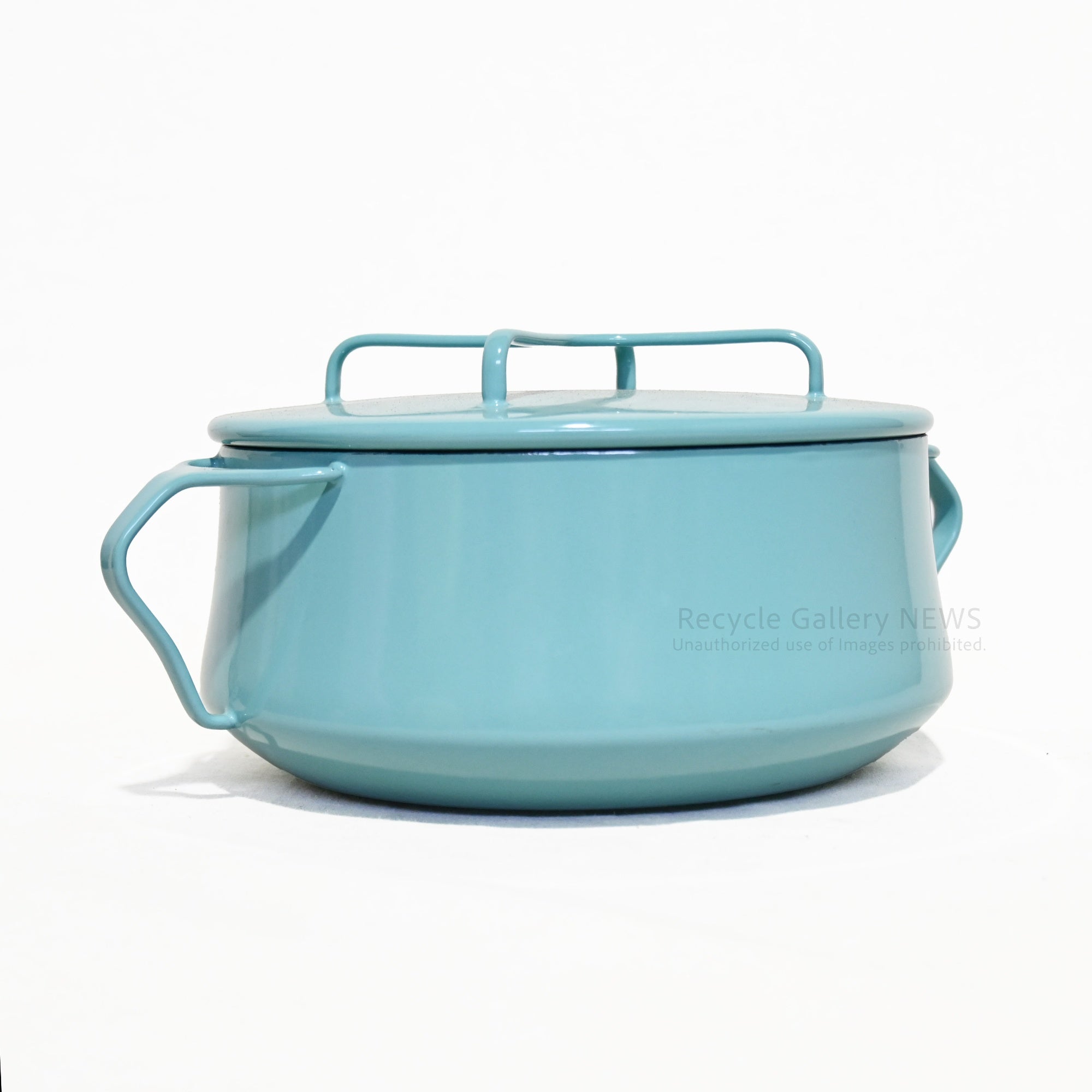 DANSK 18cm Casserole Double-Handled Pot Kobenstyle Teal/Turquoise Enamel U.S.A  / ダンスク 18cm キャセロール 両手鍋 コベンスタイル ティール ターコイズ ホーロー 未使用 新古品