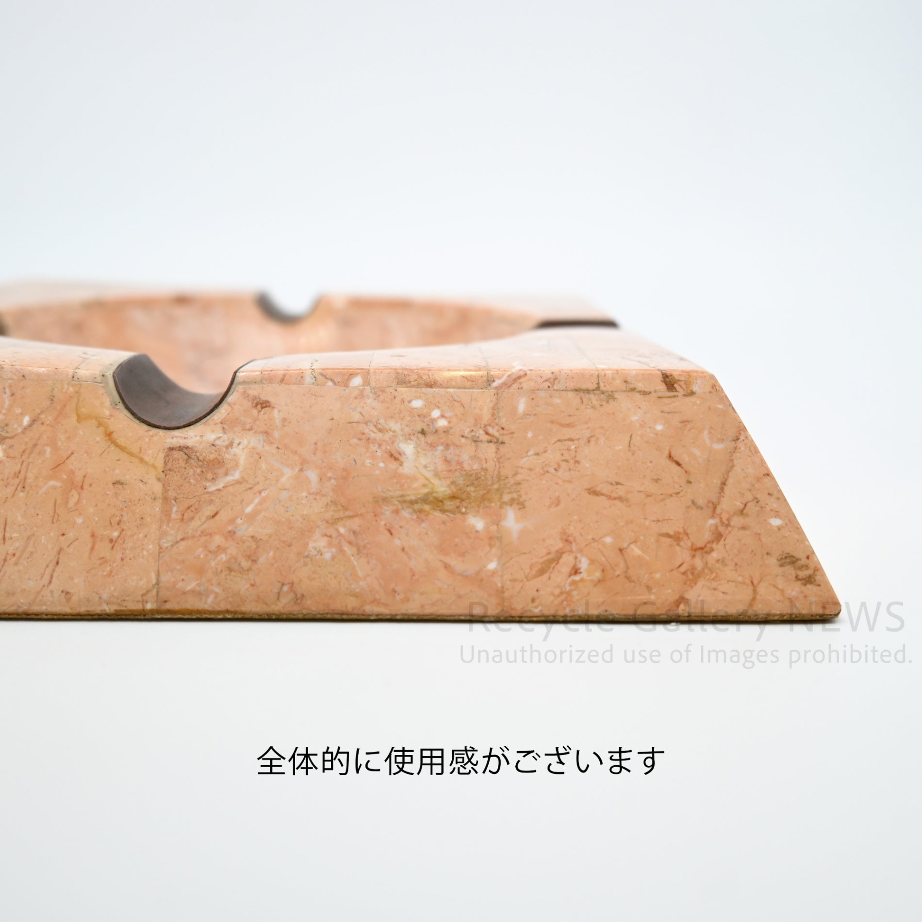 Pink Marble Look Stone Texture Ash Tray Square Mid-Century Modern / 大理石調 アッシュトレイ 灰皿 スクエアフォルム モダンインテリア ミッドセンチュリー ピンク マーブル