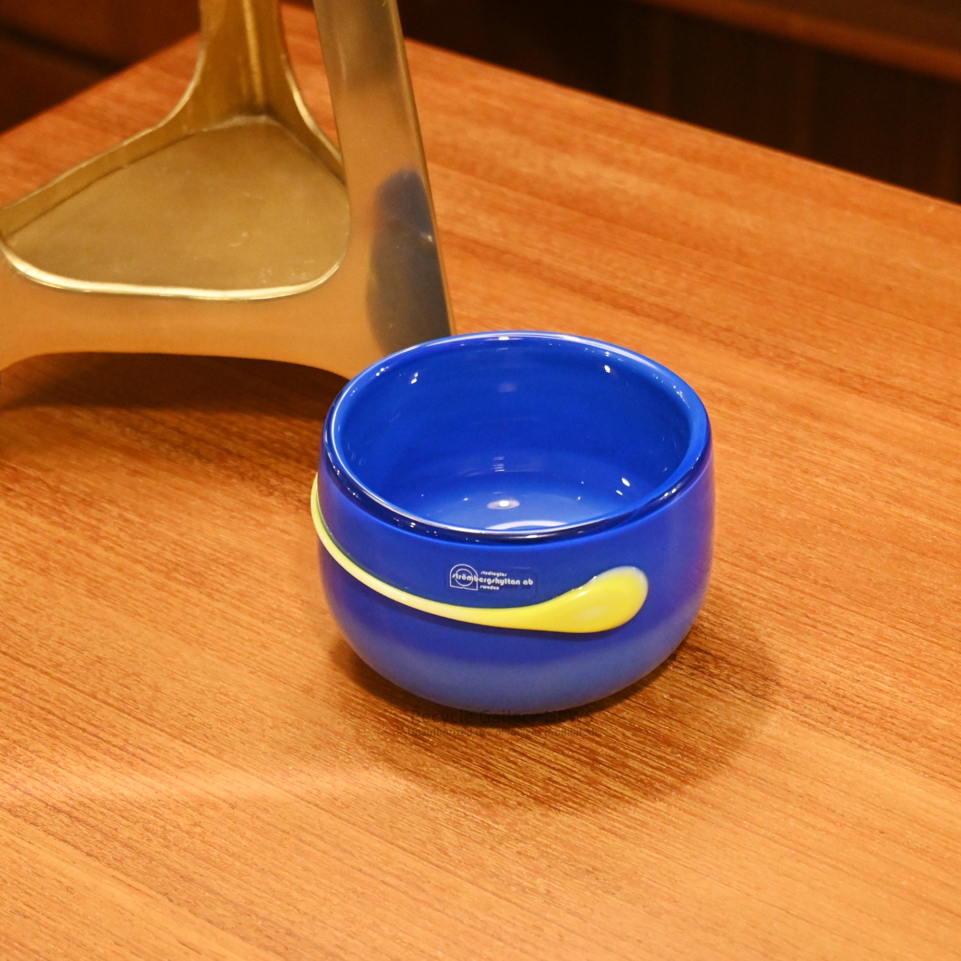 Strombergshyttan × Jonas Torstensson Blue glass bowl Scandinavian Style Swedish 1990's / ストロンベリヒッタン ヨナス・トルステンソン ブルーグラスボウル スウェーデン 北欧 1990年代