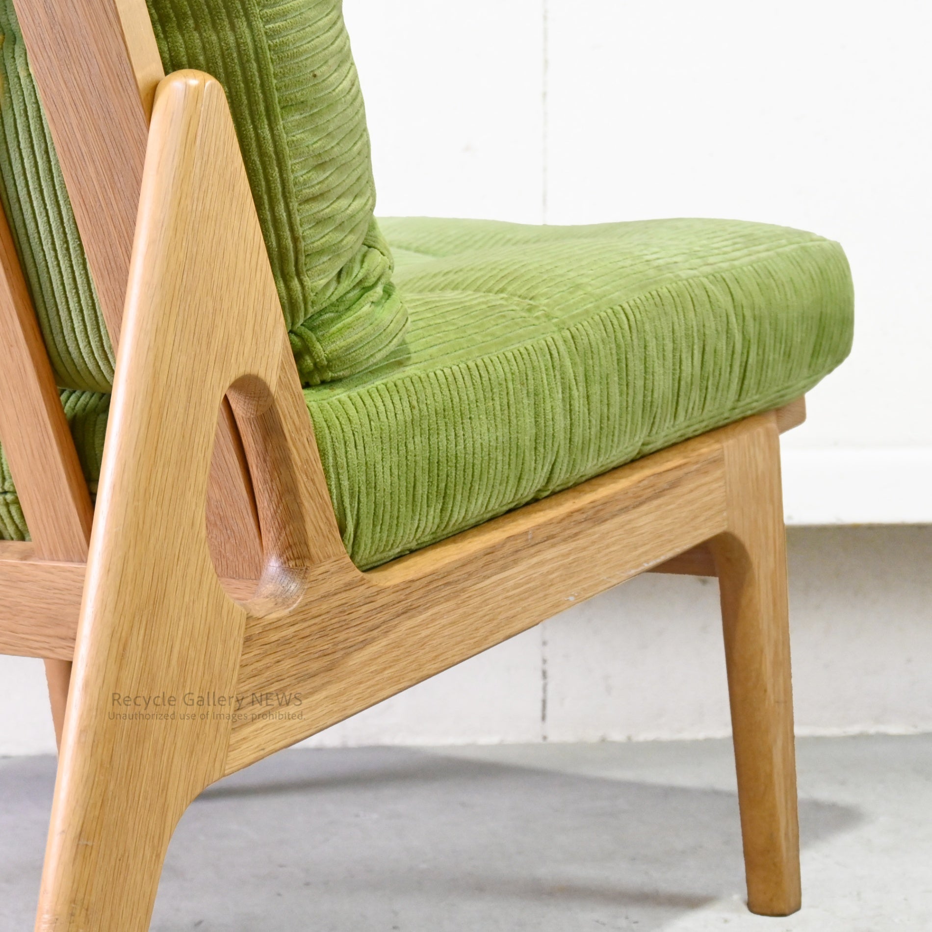 Maruni60 Frame Chair in Green Fabric Japanese Mid Century Modern / マルニ60 フレームチェア グリーンファブリック 日本 ミッドセンチュリー  ジャパニーズモダン
