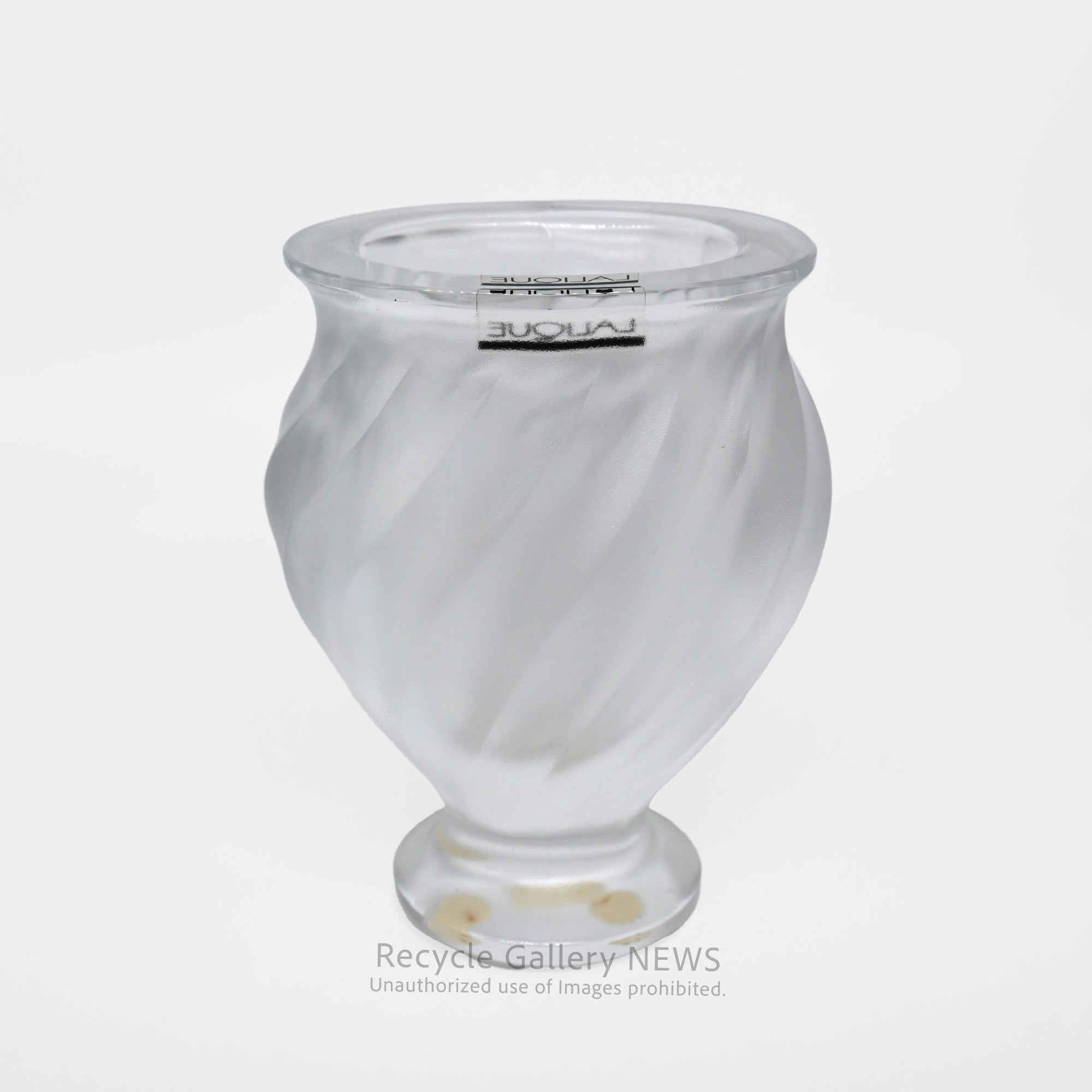 French Crystal Glass [LALIQUE ROSINE VASE] 50’s "Sculpture of Light" Artisan Craftsmanship / ラリック ロジーヌ ベース 50年代  フランス クリスタルガラス 光の彫刻 職人技