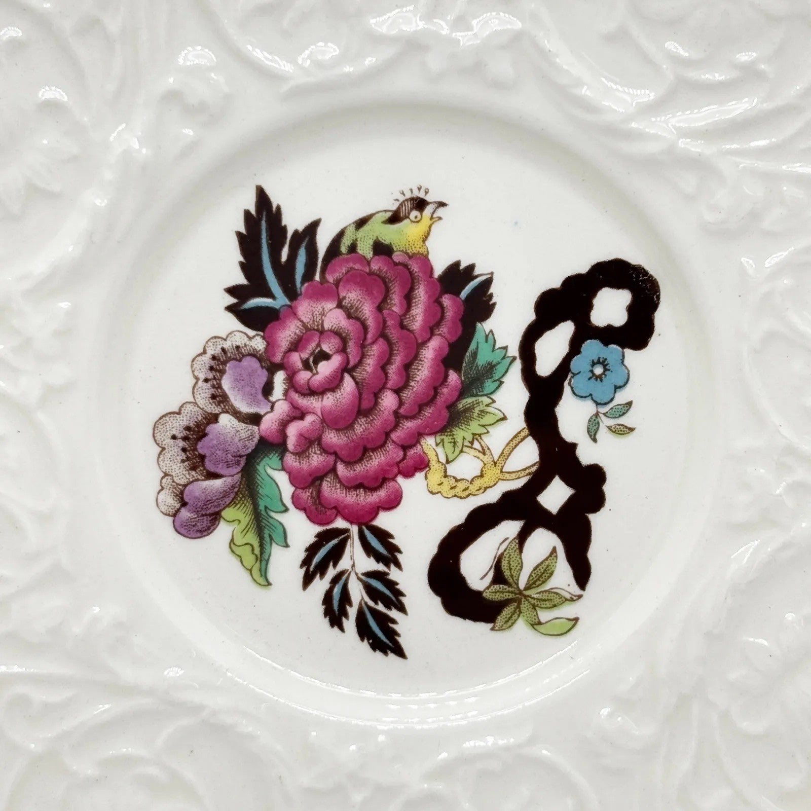 WEDGWOOD Vintage WELLESLEY "Bullfinch" C&S Plate trio / ウェッジウッド ウェルズリー ブルフィンチ カップ＆ソーサー＆プレート３点セット ヴィンテージ