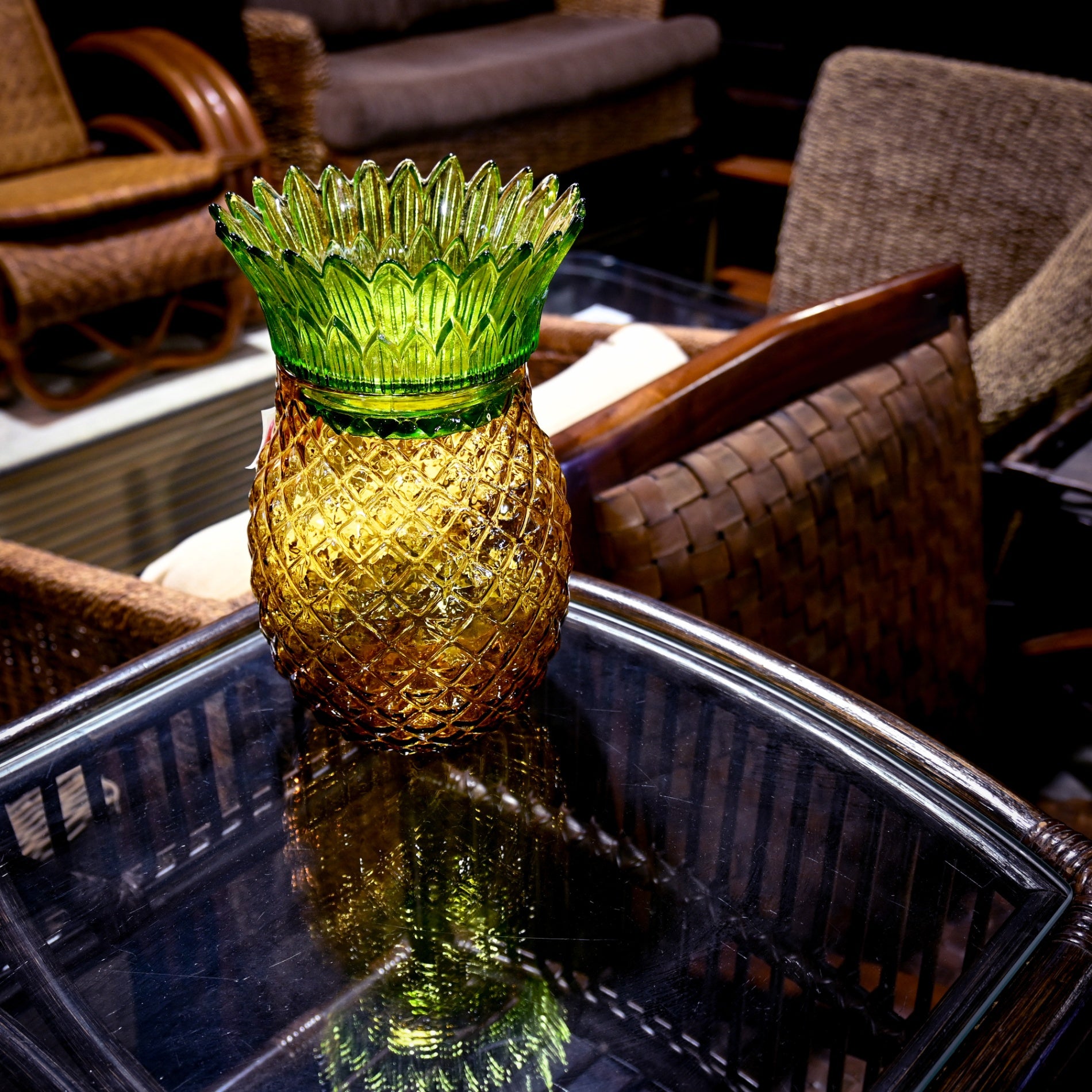 KIDTUNG Pineapple Trinket Box Bangkok Select Shop Item Glass Bottle / パイナップル 小物入れ バンコク セレクトショップアイテム ガラス瓶