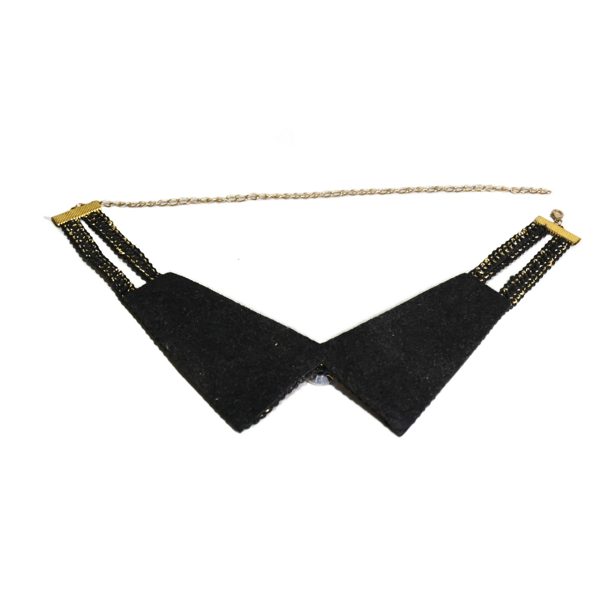 Collar Necklace Bejeweled Black / つけ襟ネックレス ノーブランド ビジュー 黒