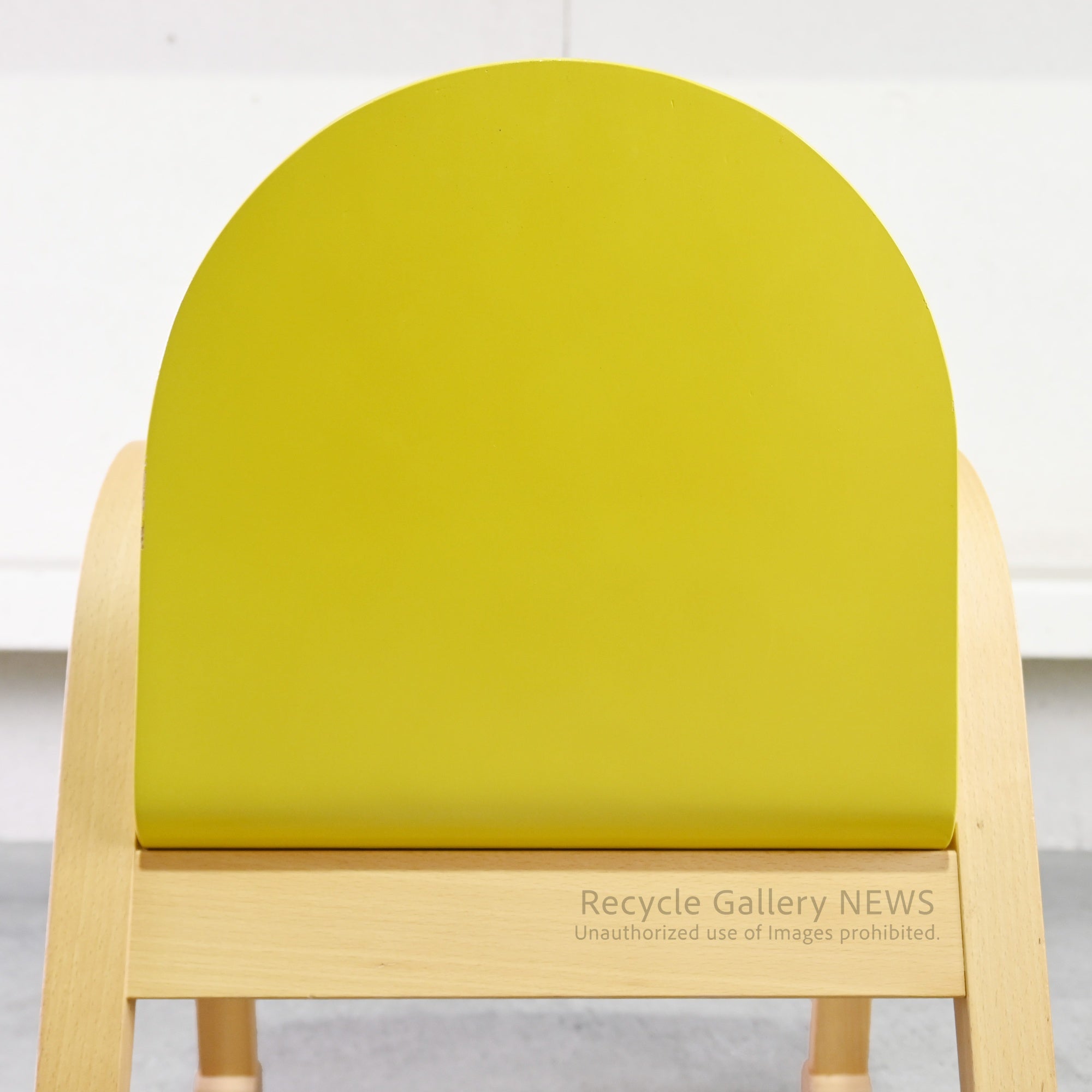Nisshin Mokko ac-cent Kids chair Yellow Japan / 日進木工 アクセント キッズチェア イエロー 日本