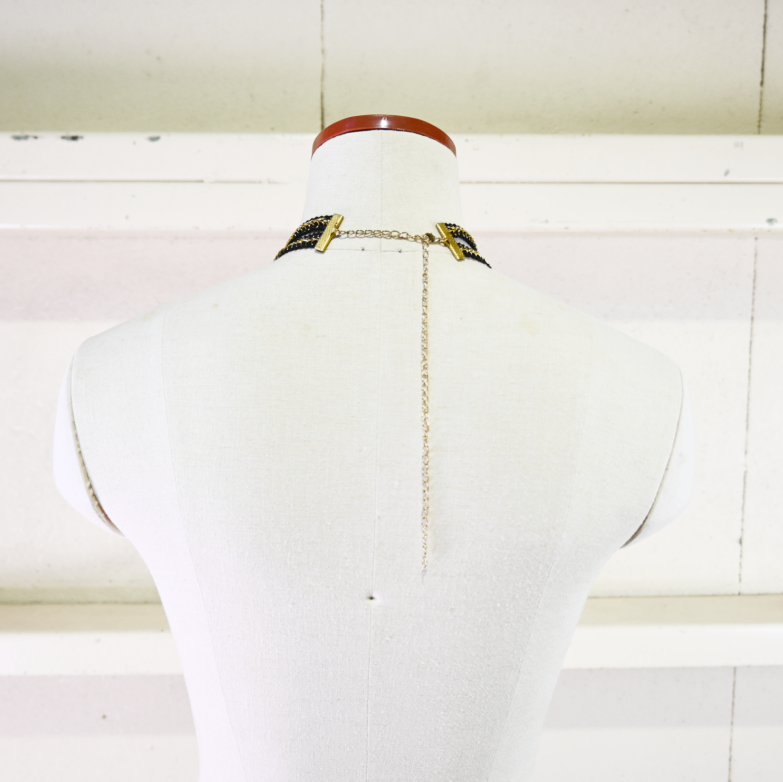 Collar Necklace Bejeweled Black / つけ襟ネックレス ノーブランド ビジュー 黒