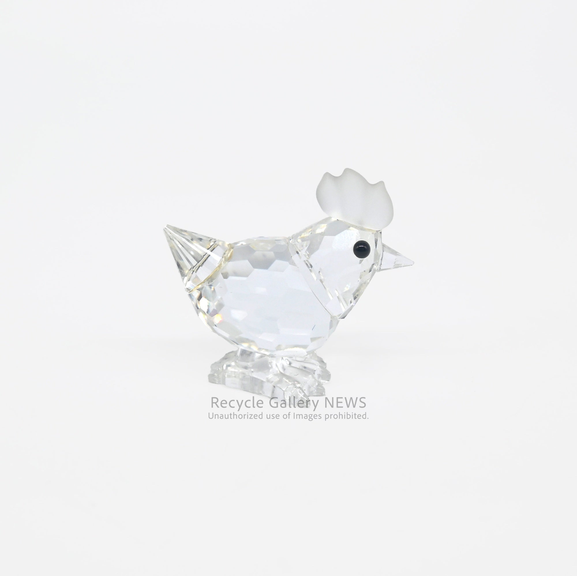 Vintage Swarovski Crystal Chicken Figurine Old Logo Austrian Animal Motif / スワロフスキー クリスタルチキン  ニワトリ 旧刻印 オーストリア クリスタルガラス 動物モチーフ