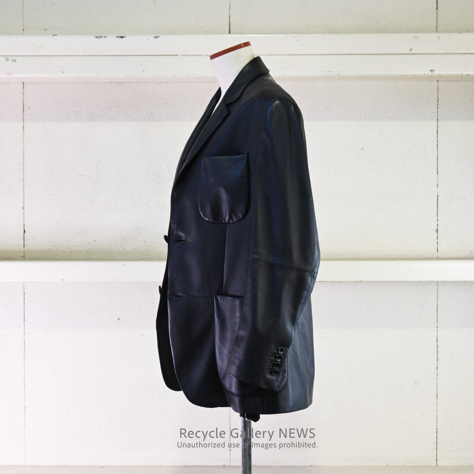 LOEWE Men's Lamb Leather Jacket in Black Jonathan Anderson /  ロエベ メンズ ラム レザー ジャケット ブラック ジョナサン・アンダーソン  羊革 黒