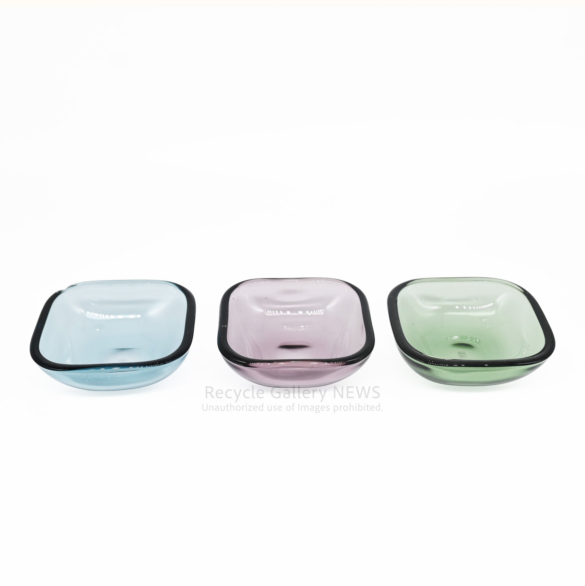 Rare Hoya Glass "Starting Unit series" Set of 6 Plates Japanese Tableware Showa Retro / 保谷硝子 スターティングユニット６点セット  日本 食器 昭和レトロ 希少