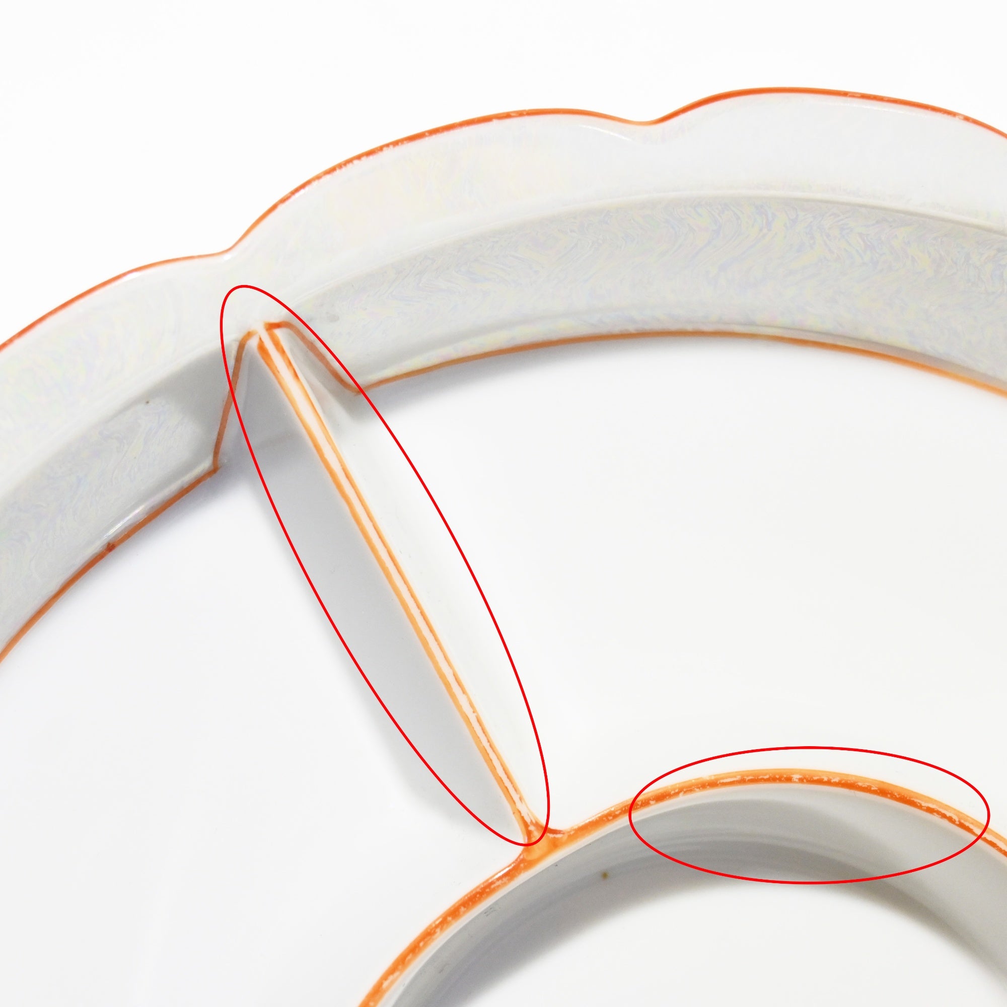 Old Noritake Hors d'oeuvre Serving plate Taisho era 1912s Japan-Domestic-market Yajirobe backstamp / オールドノリタケ オードブル サービングプレート 大正時代 1912年頃 国内向けヤジロベー バックスタンプ