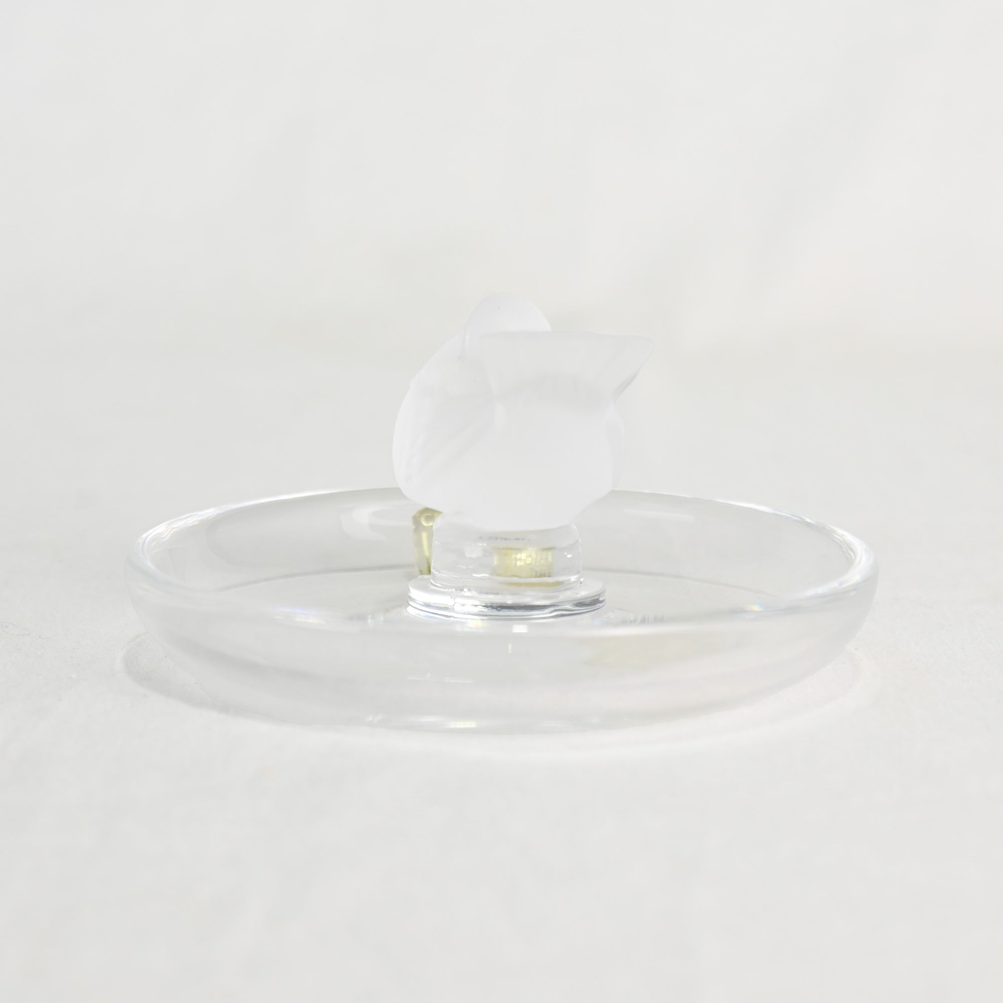 Lalique Accessory Tray Glass Sparrow Bird France / ラリック アクセサリートレイ ガラス 雀 スズメ 小鳥 フランス