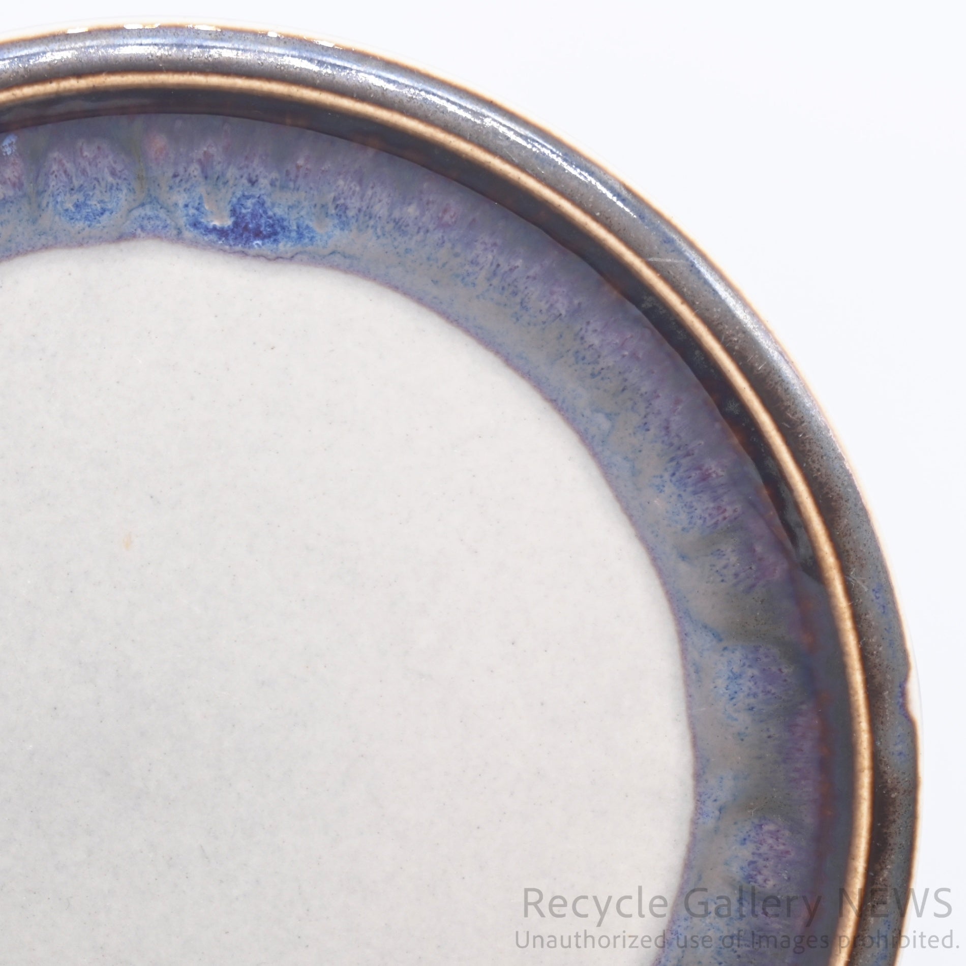 B&G Quistgaard 19cm Stoneware Plate Danish Vintage Blue Brown Gray / ビングオーグレンダール クイストゴー 19cmプレート 皿 デンマーク食器 ブルー ブラウン グレー