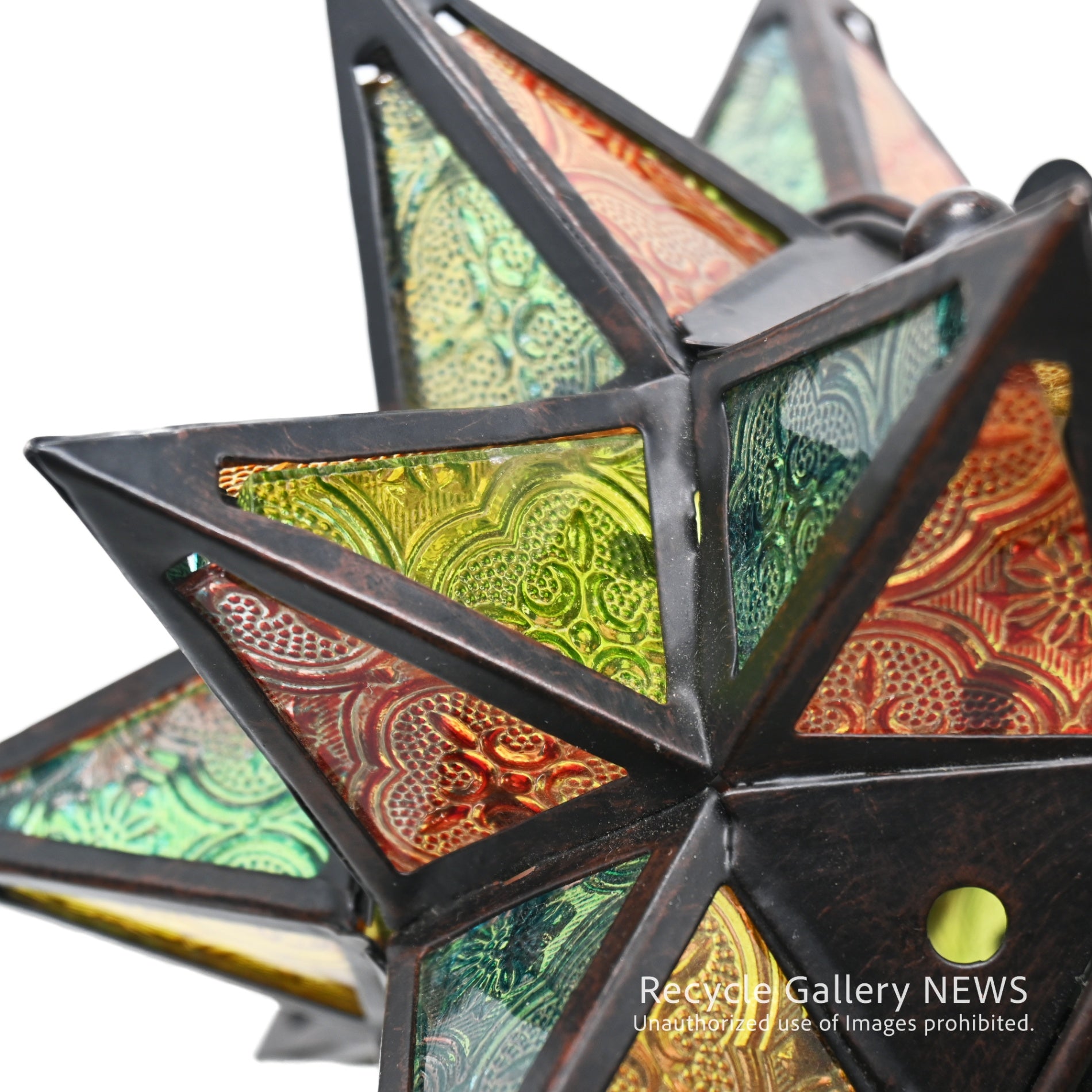 Patterned glass Star-shaped light Moroccan style Vintage / パターンガラス 星形ライト モロッカンスタイル ヴィンテージ