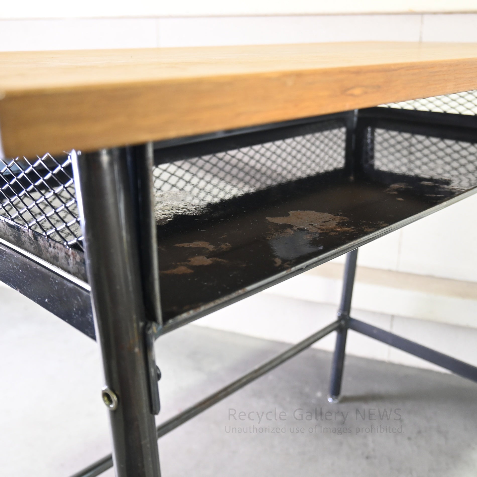 BIMAKES SOLID WOOD IRON DESK Compact desk and chair set Industrial design / ビメイクス ソリッドウッド アイアンデスク コンパクトデスク チェア セット 机 インダストリアルデザイン