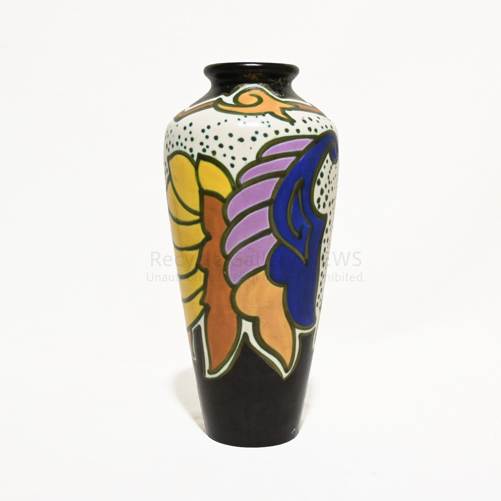 C.M BERGEN Ceramique Montoise Flower vase 1920’s Antoine Dubois Art Nouveau Art Deco / セラミック・モントワーズ 花瓶 1920年代  アントワーヌ・デュボア アール・ヌーヴォー アール・デコ ベルギー