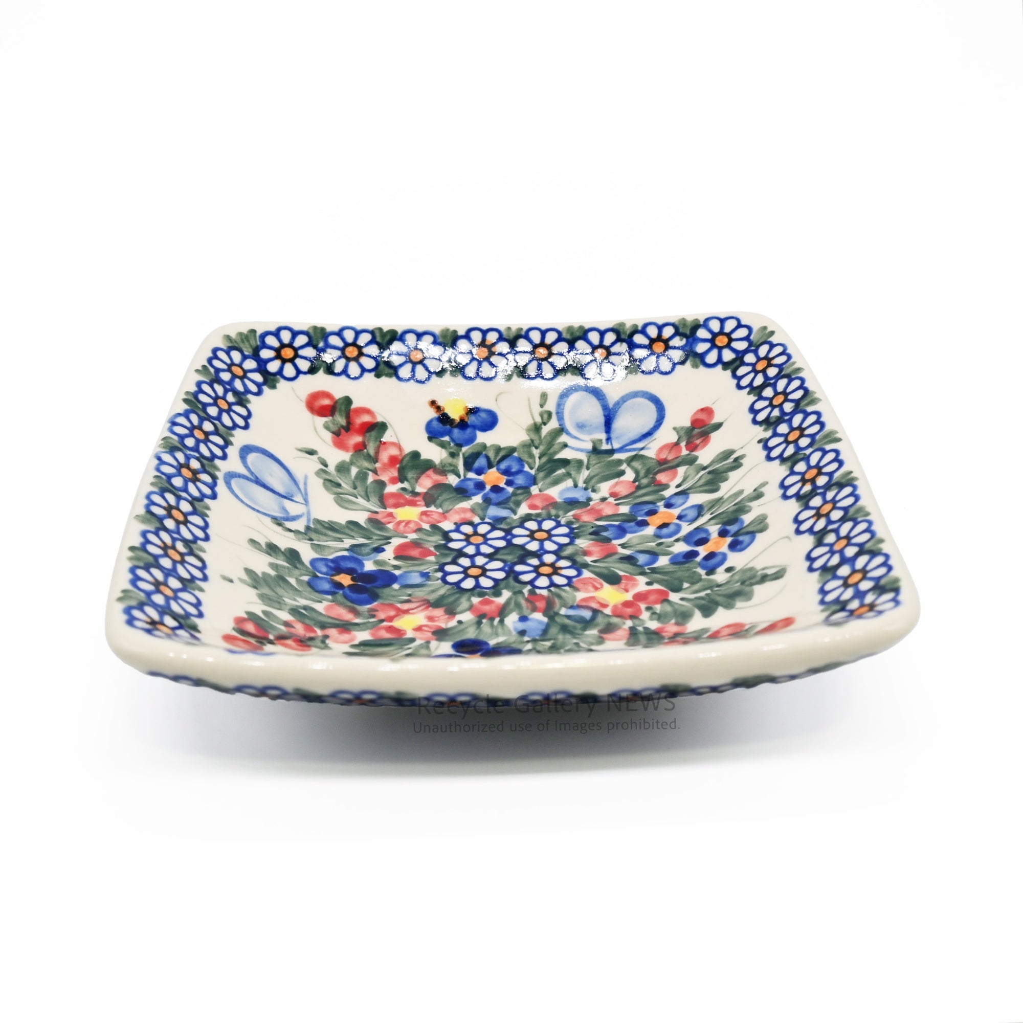 VENA Polish Floral Square Bowl Eastern European Tableware / ヴェナ ポーランド 花柄 スクエアボウル  東欧 テーブルウェア