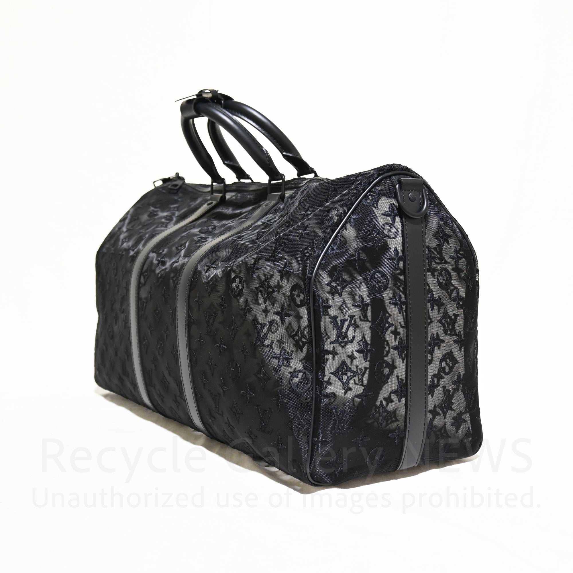 LOUIS VUITTON 2019 AW Virgil Abloh M53971 Monogram Mesh and Leather Boston Bag Keepall Bandouliere 50 / ルイ・ヴィトン ヴァージル・アブロー モノグラム メッシュ・レザー ボストンバッグ キーポル バンドリエール50