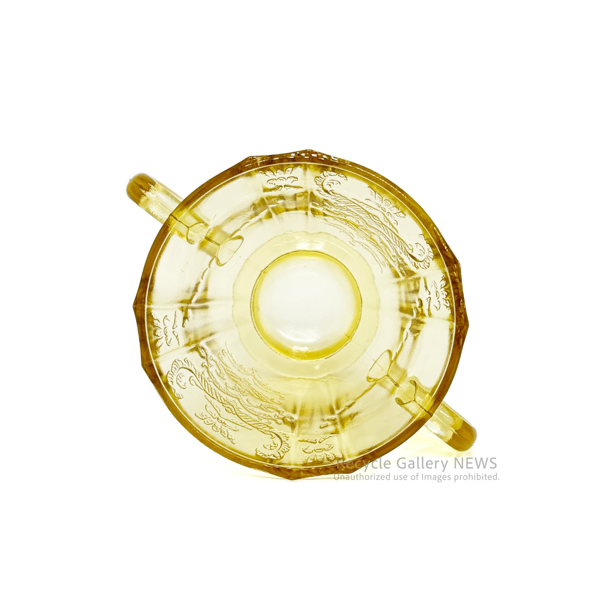 Federal Glass "Madrid" Footed Open Sugar Bowl U.S.A Vintage / フェデラル・グラス マドリッド フットデッド・オープン・シュガーボウル 1930年代