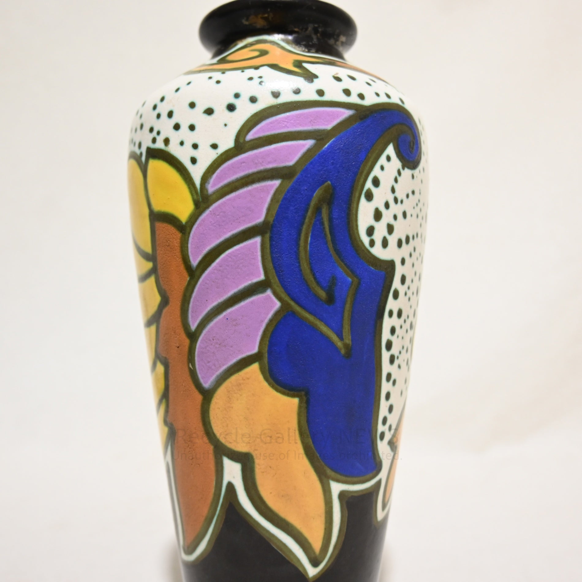 C.M BERGEN Ceramique Montoise Flower vase 1920’s Antoine Dubois Art Nouveau Art Deco / セラミック・モントワーズ 花瓶 1920年代  アントワーヌ・デュボア アール・ヌーヴォー アール・デコ ベルギー