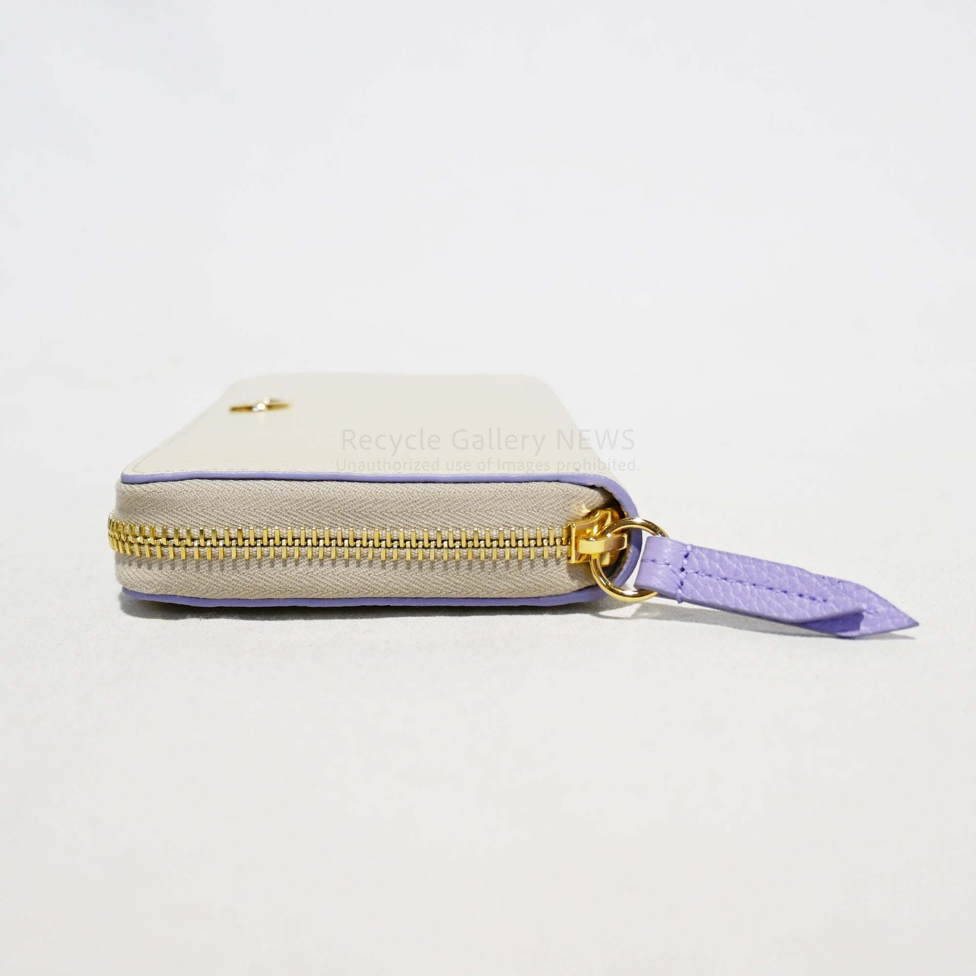 GUCCI Double G Two-Tone Zip-Around Wallet Limited to Japan Ivory and Lilac Leather Unused Italy / グッチ ダブルG バイカラー ジップアラウンドウォレット 日本限定 アイボリー&ライラックレザー 未使用品