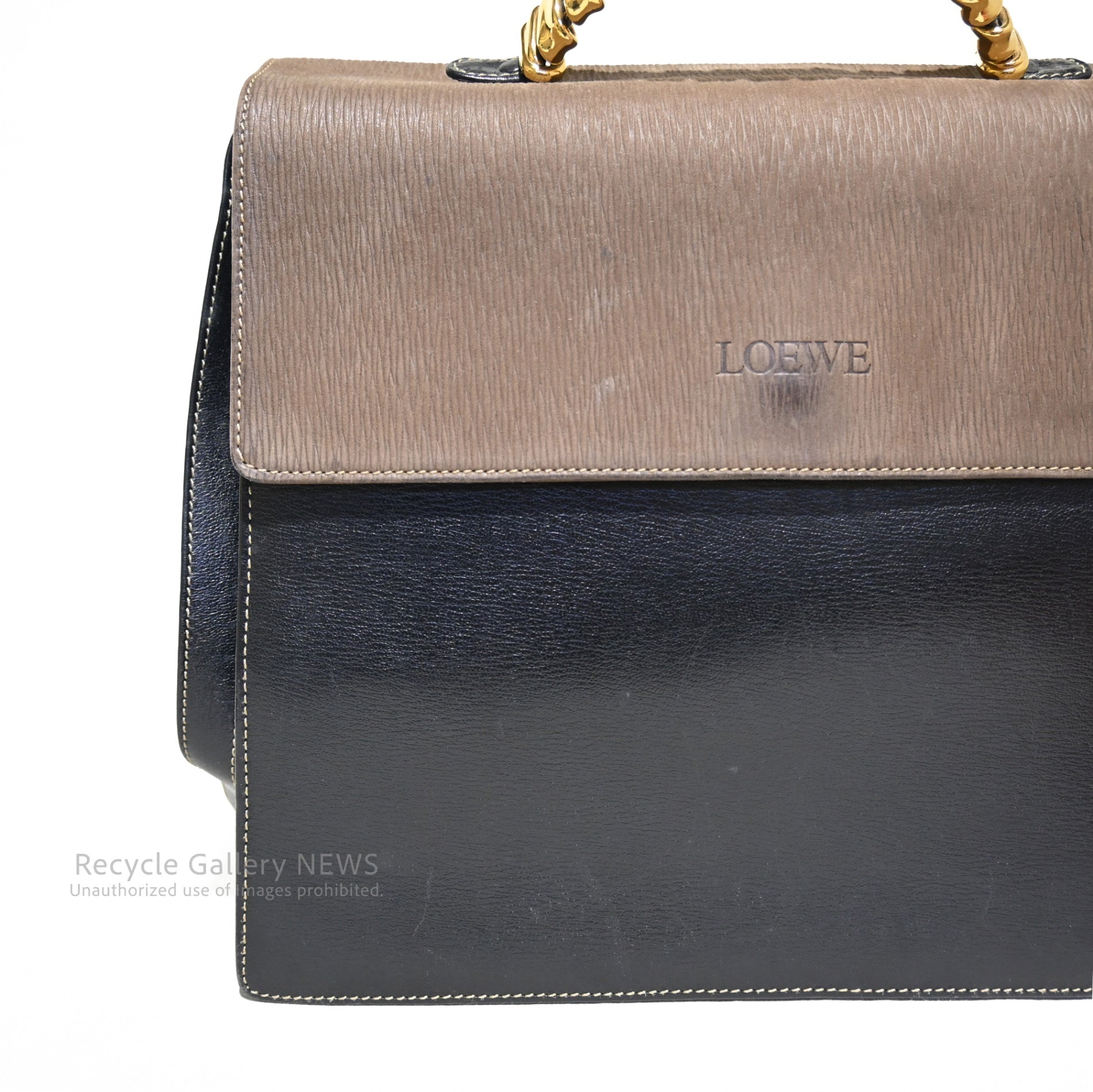 Vintage LOEWE Velázquez 2-way shoulder bag with twisted hardware / ロエベ ベラスケス ショルダーバッグ 2way ツイスト金具 ヴィンテージ