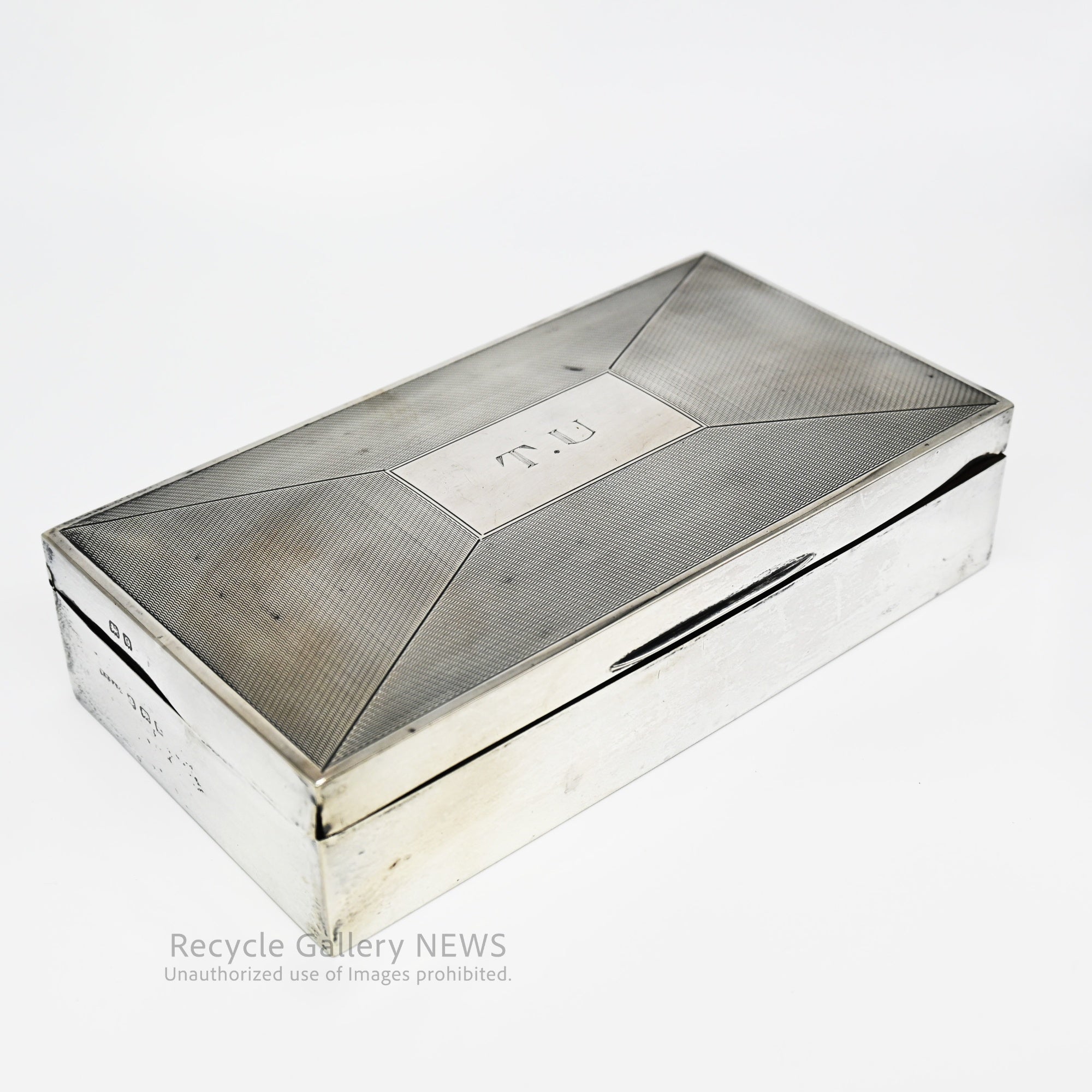 Antique 1932 Art Deco Era English Sterling Silver Case Birmingham / 1932年 アール・デコ様式 バーミンガム 英国純銀製 シルバーケース アンティーク