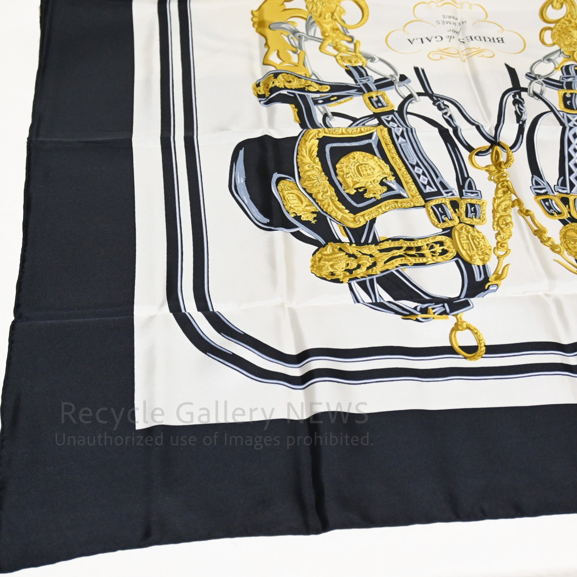 HERMES Carré 90 BRIDES de GALA Scarf 1990-2000s Unused Vintage