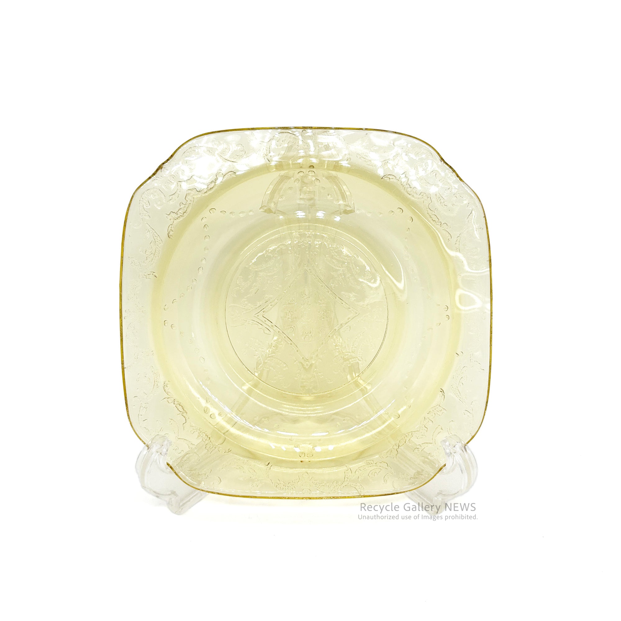 Federal Glass "Madrid" 15cm Cake plate U.S.A Vintage / フェデラル・グラス マドリッド ケーキプレート 1930年代