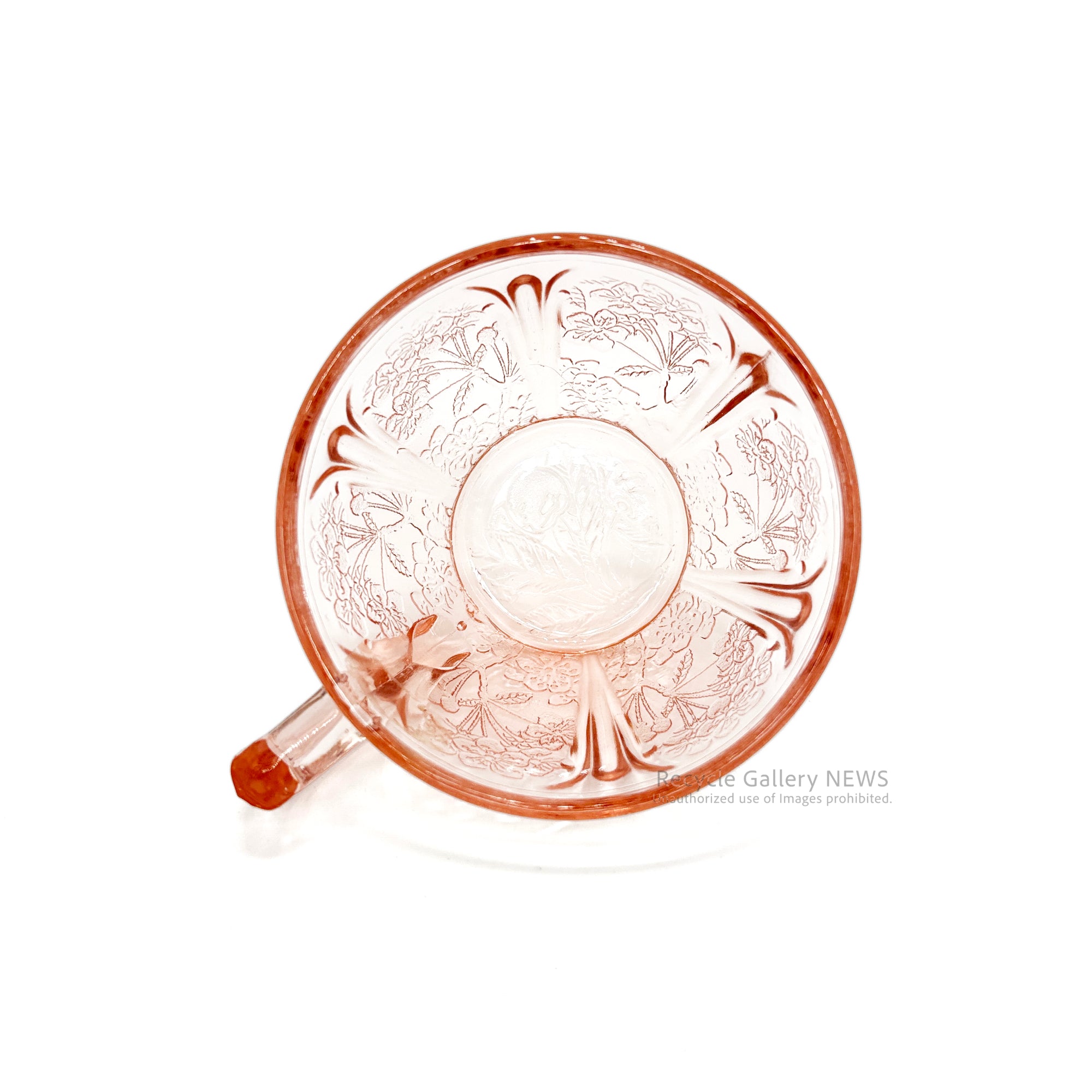 Jeannette Glass Co. Cherry Blossom C＆S U.S.A Vintage / ジャネットグラス カップ＆ソーサー ヴィンテージ 1930年代 ヴィンテージ