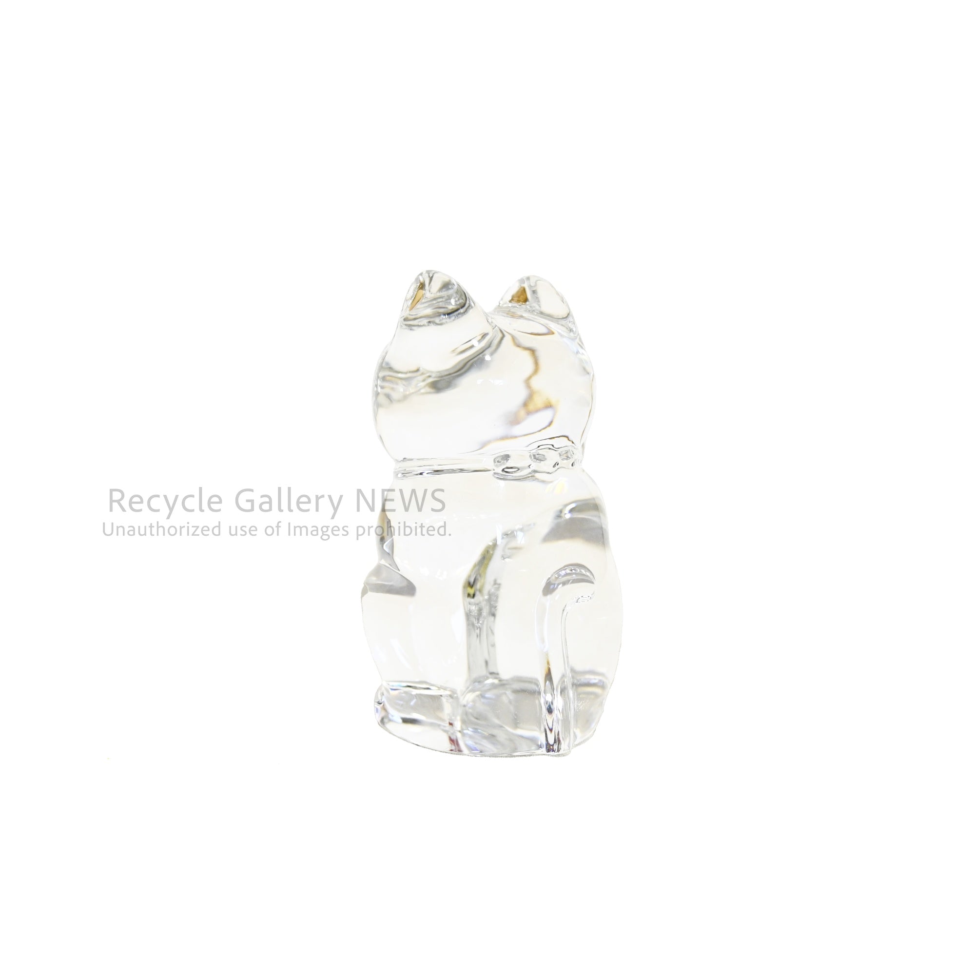Baccarat Maneki-Neko Lucky Cat Fortune Cat Clear Crystal Glass / バカラ まねき猫 クリア クリスタルガラス