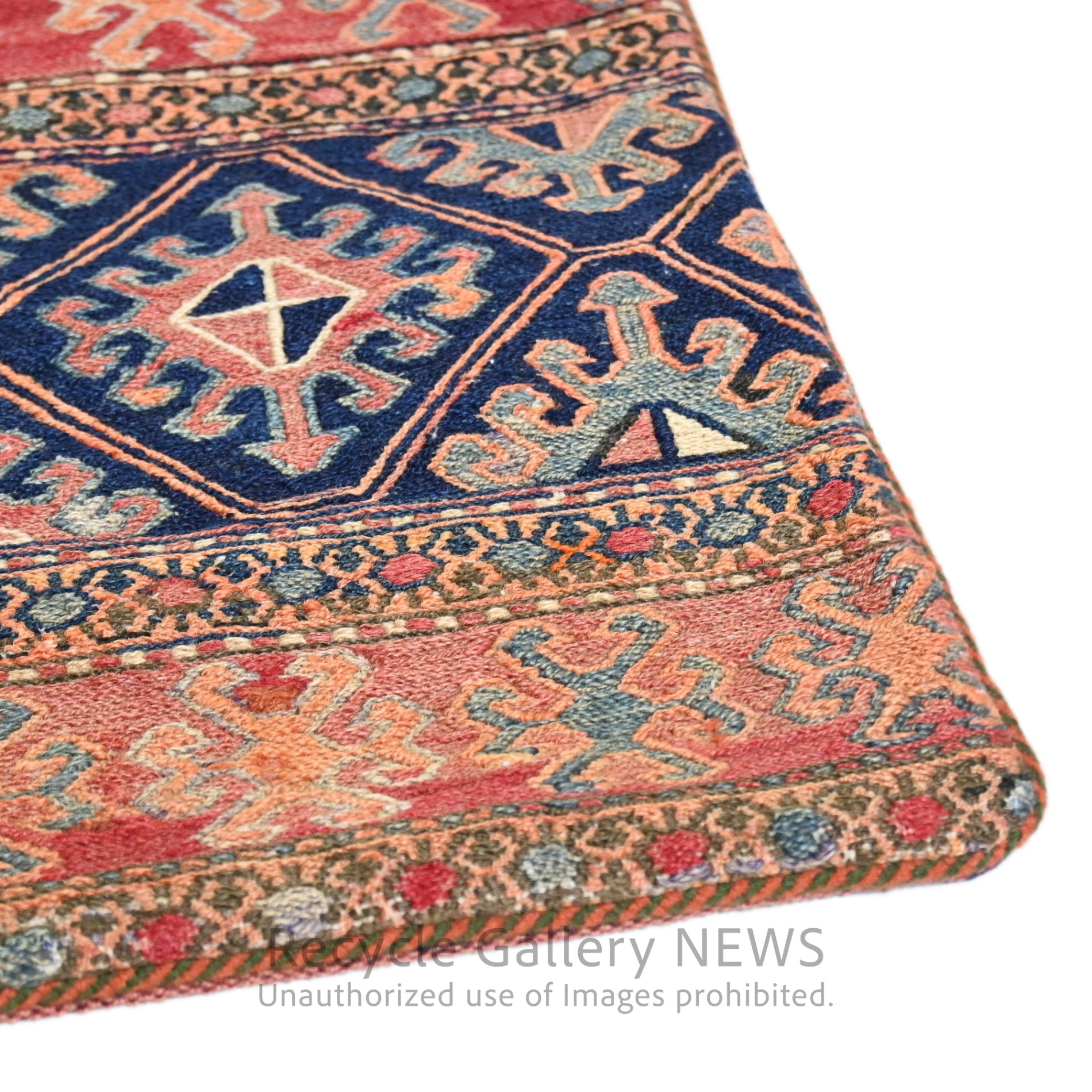 Old Kilim Cushion Cover [A] Vintage Brown Middle east / オールドキリム クッションカバー 中東 伝統織 赤系 3種類 (A ヴィンテージブラウン）