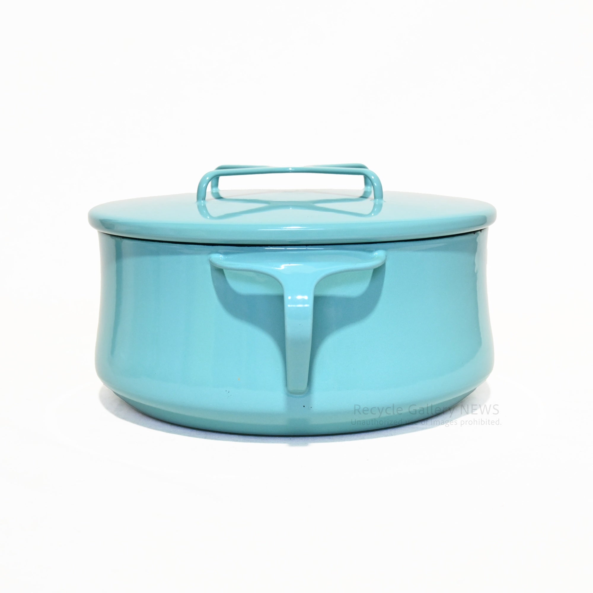 DANSK 23cm Casserole Double-Handled Pot Kobenstyle Teal/Turquoise Enamel U.S.A  / ダンスク 23cm キャセロール 両手鍋 コベンスタイル ティール ターコイズ ホーロー 未使用 新古品