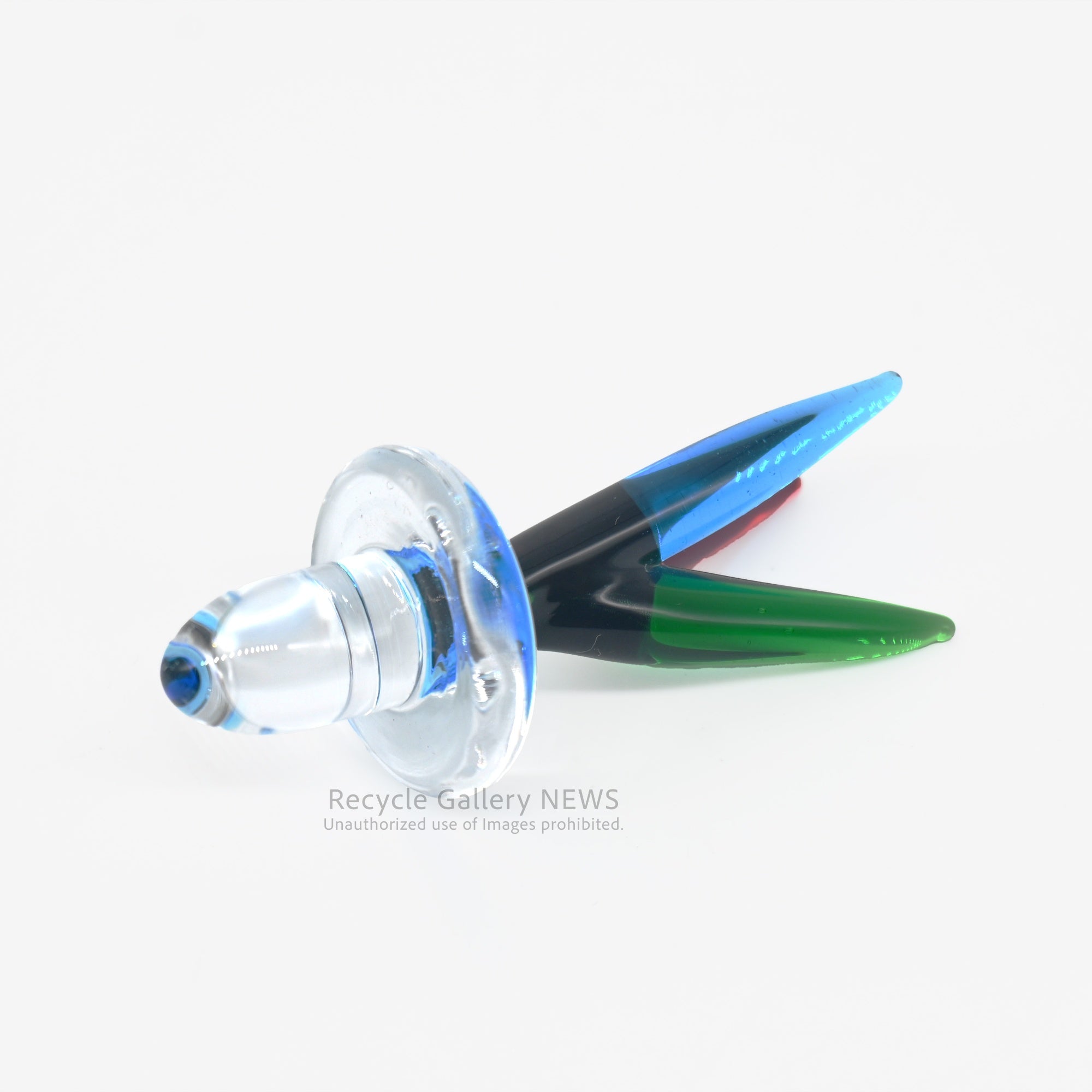 MURANO VENINI MONOFORINI Perfume Bottle Italia Blue Glass Art Piece / ムラノガラス ヴィニーニ社 香水瓶 イタリア モノフォリーニ 青色 アートピース