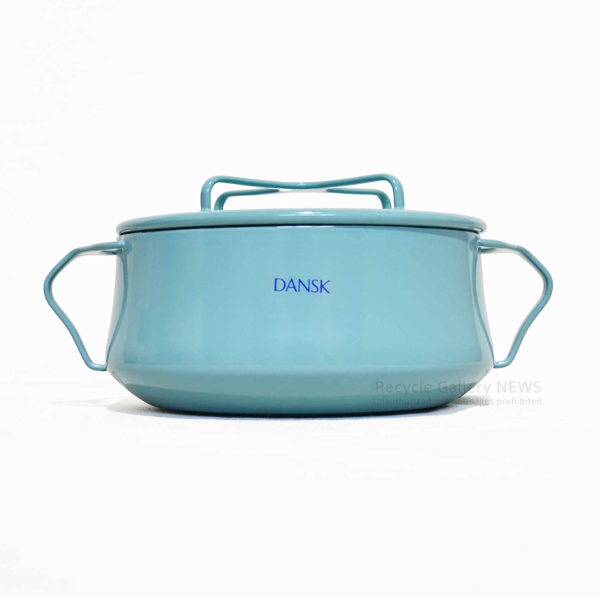 DANSK 18cm Casserole Double-Handled Pot Kobenstyle Teal/Turquoise Enamel U.S.A  / ダンスク 18cm キャセロール 両手鍋 コベンスタイル ティール ターコイズ ホーロー 未使用 新古品