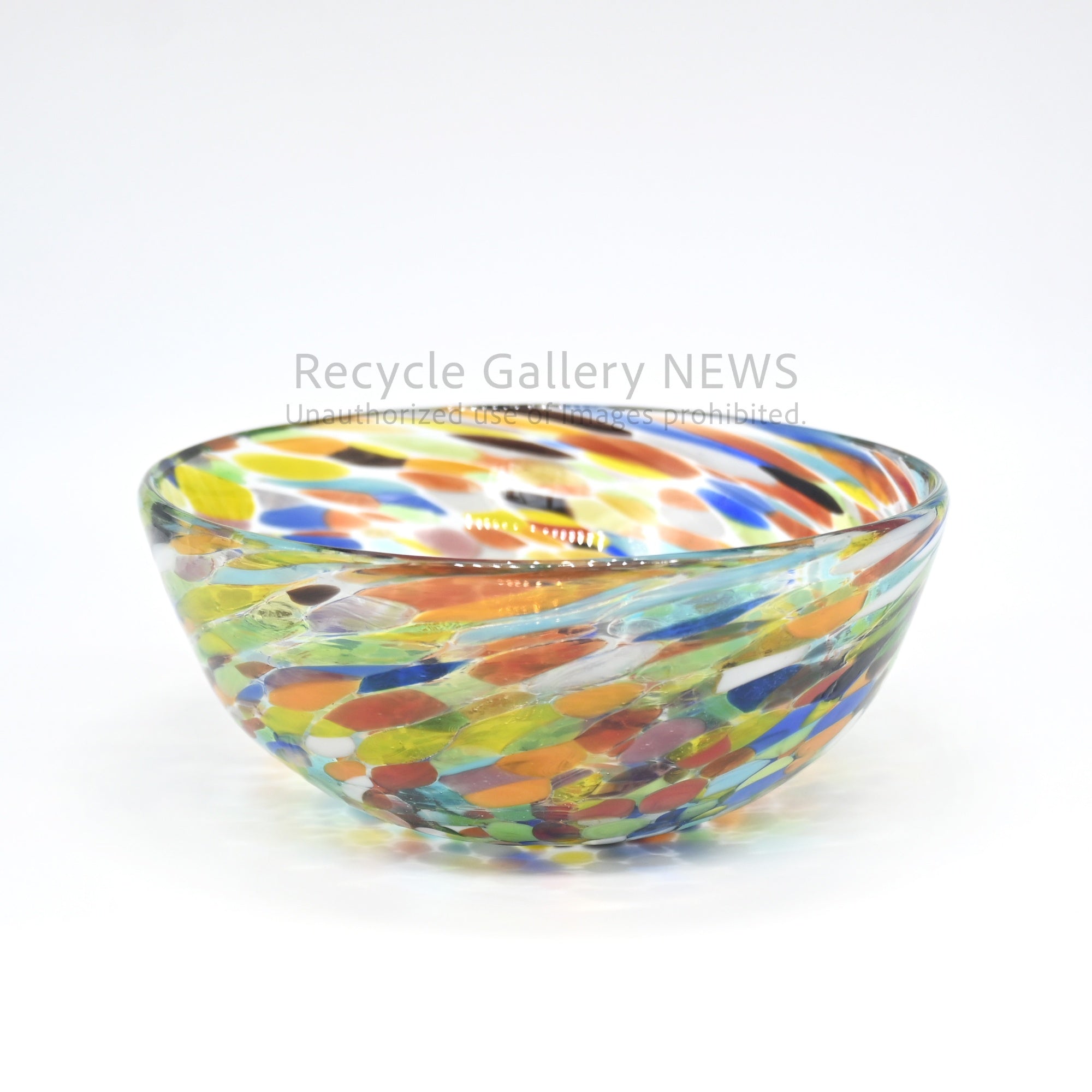 Colorful Fusion Confetti Glass Art Bowl Mexican Style / コンフェッティ アートガラス フュージョンガラス ボウル 小鉢 マルチカラー メキシカンガラス
