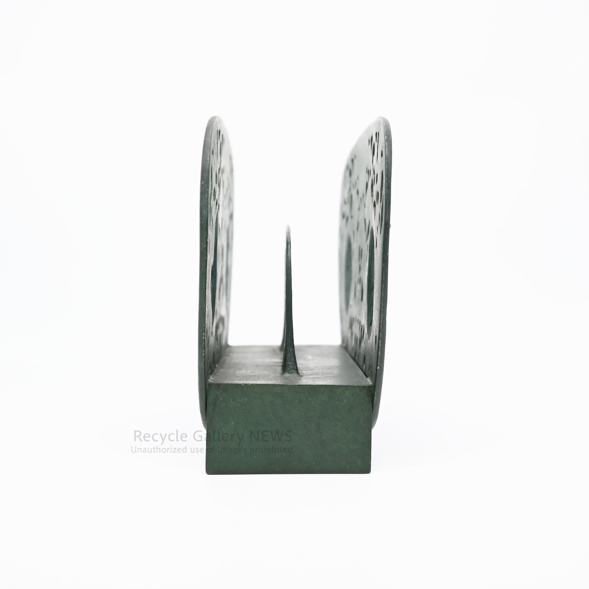 Green Bronze Ash Tray Art Object Oriental Vintage  / 青銅 灰皿 オブジェ オリエンタル ヴィンテージ 緑