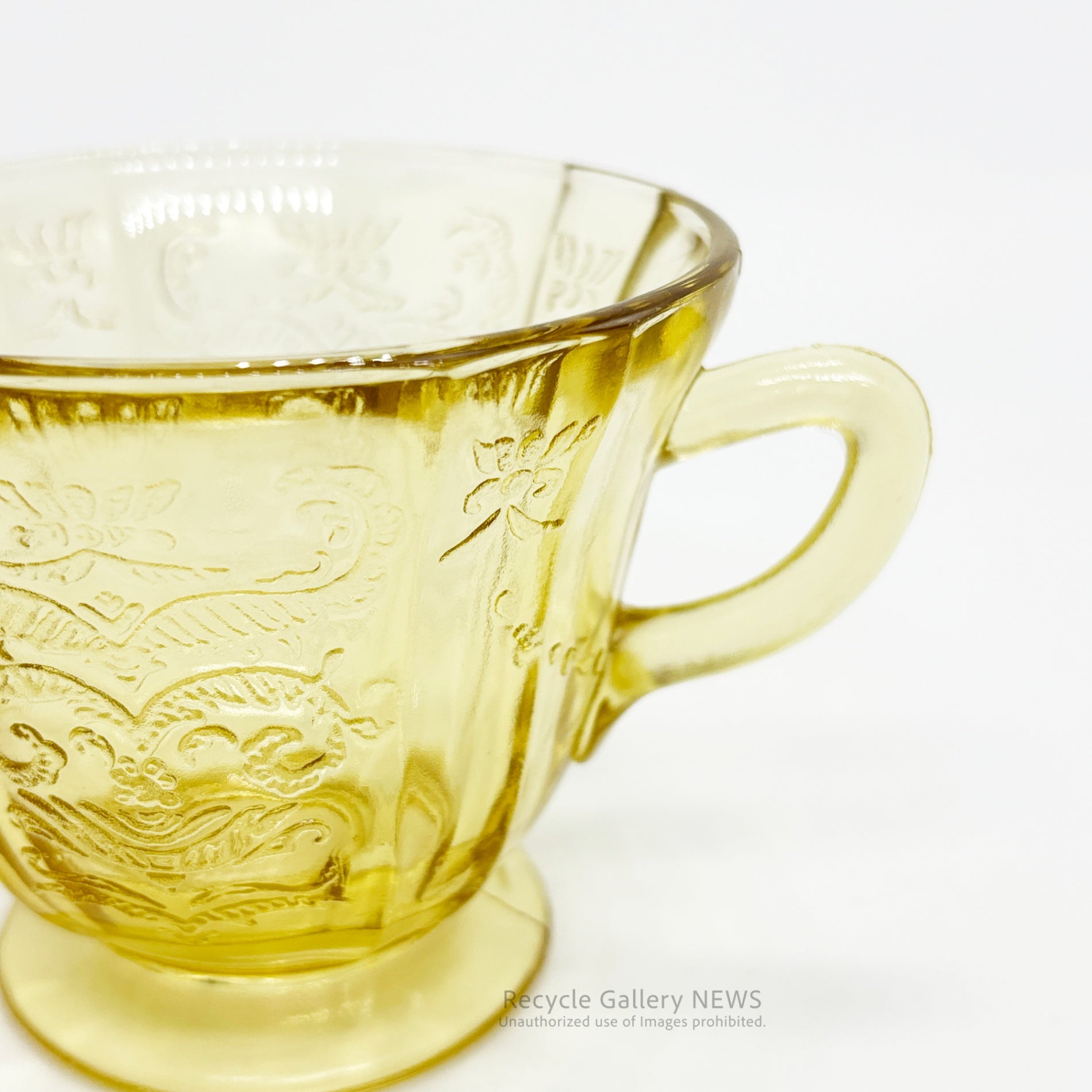 Federal Glass "Madrid" Footed Open Sugar Bowl U.S.A Vintage / フェデラル・グラス マドリッド フットデッド・オープン・シュガーボウル 1930年代