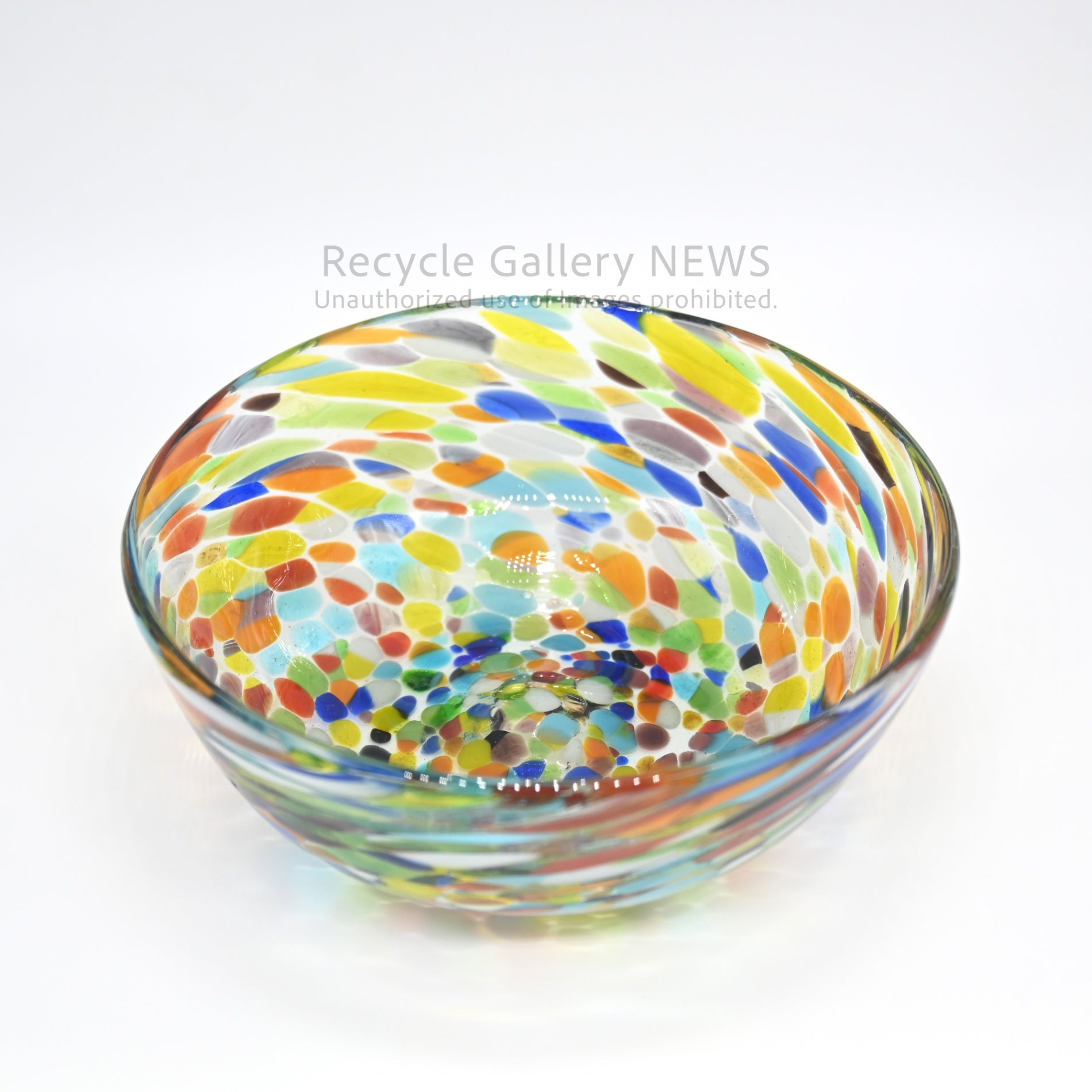 Colorful Fusion Confetti Glass Art Bowl Mexican Style / コンフェッティ アートガラス フュージョンガラス ボウル 小鉢 マルチカラー メキシカンガラス
