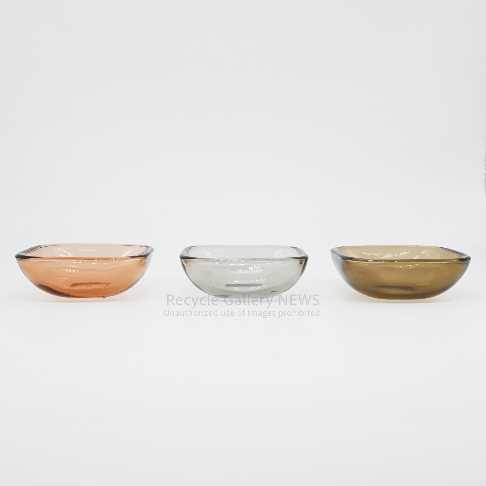 Rare Hoya Glass "Starting Unit series" Set of 6 Plates Japanese Tableware Showa Retro / 保谷硝子 スターティングユニット６点セット  日本 食器 昭和レトロ 希少