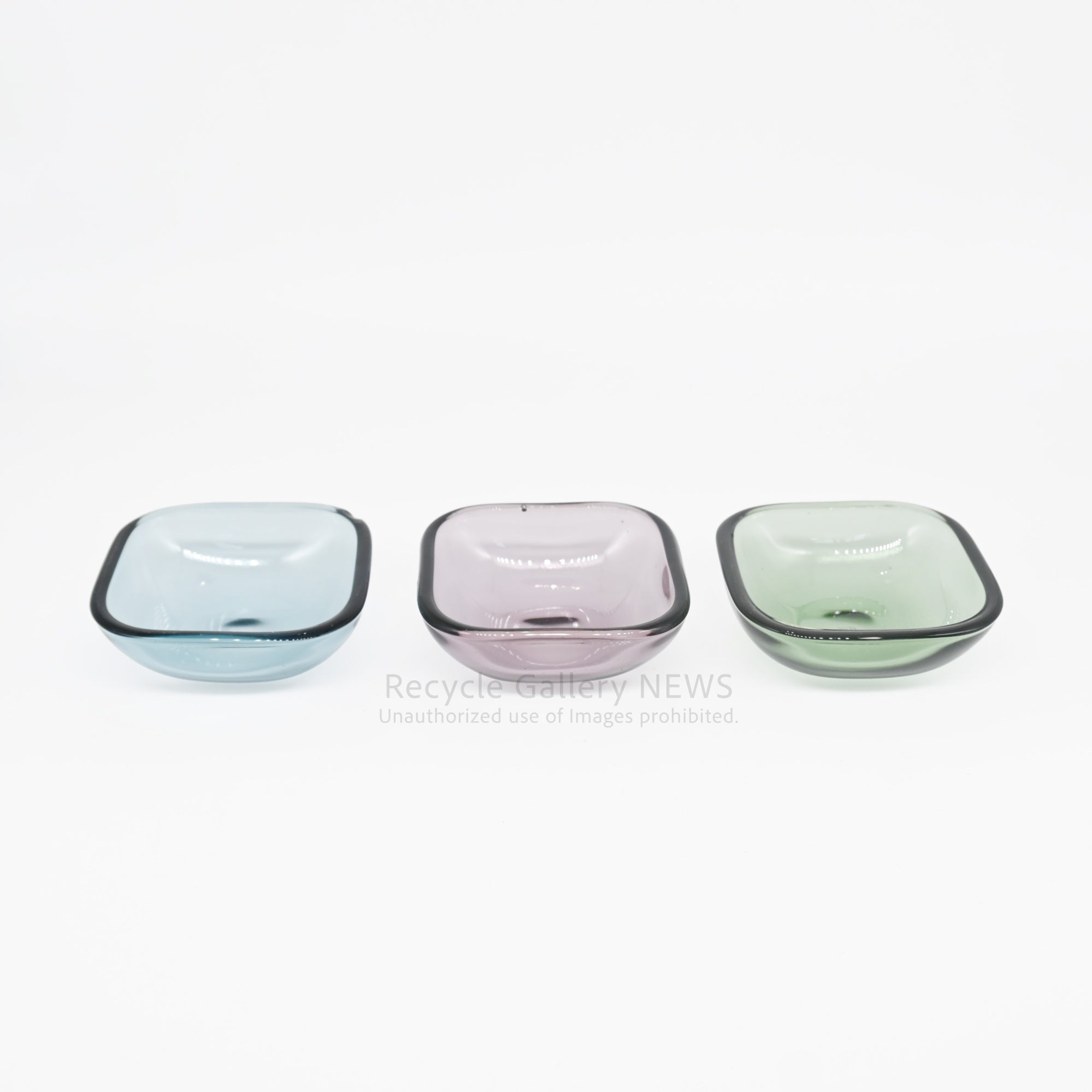 Rare Hoya Glass "Starting Unit series" Set of 6 Plates Japanese Tableware Showa Retro / 保谷硝子 スターティングユニット６点セット  日本 食器 昭和レトロ 希少