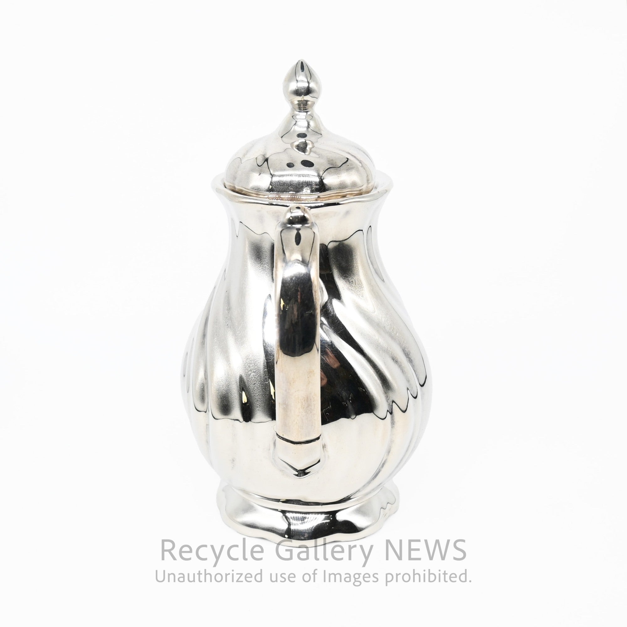 SILVER COATED PORCELAIN TEA POT  Antique German Silver Plated 3-Piece wmf / シルバープレートドイツアンティーク 三点セット ドイツ WMF社  銀メッキ