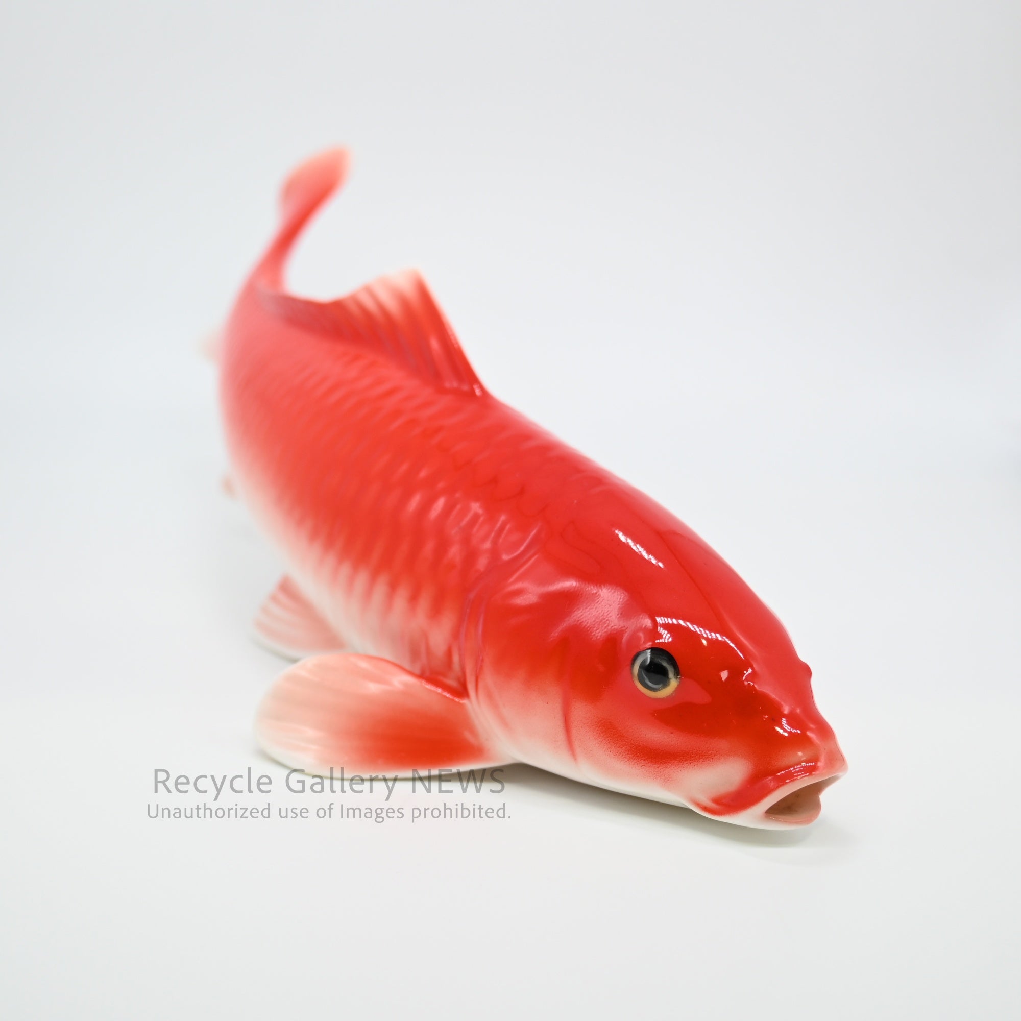 NIPPON TOKI KAISHA Old Noritake Carp Figurine Showa Retro Red Vintage / 日本陶器会社 オールドノリタケ 鯉 フィギュリン 昭和レトロ 赤 ヴィンテージ