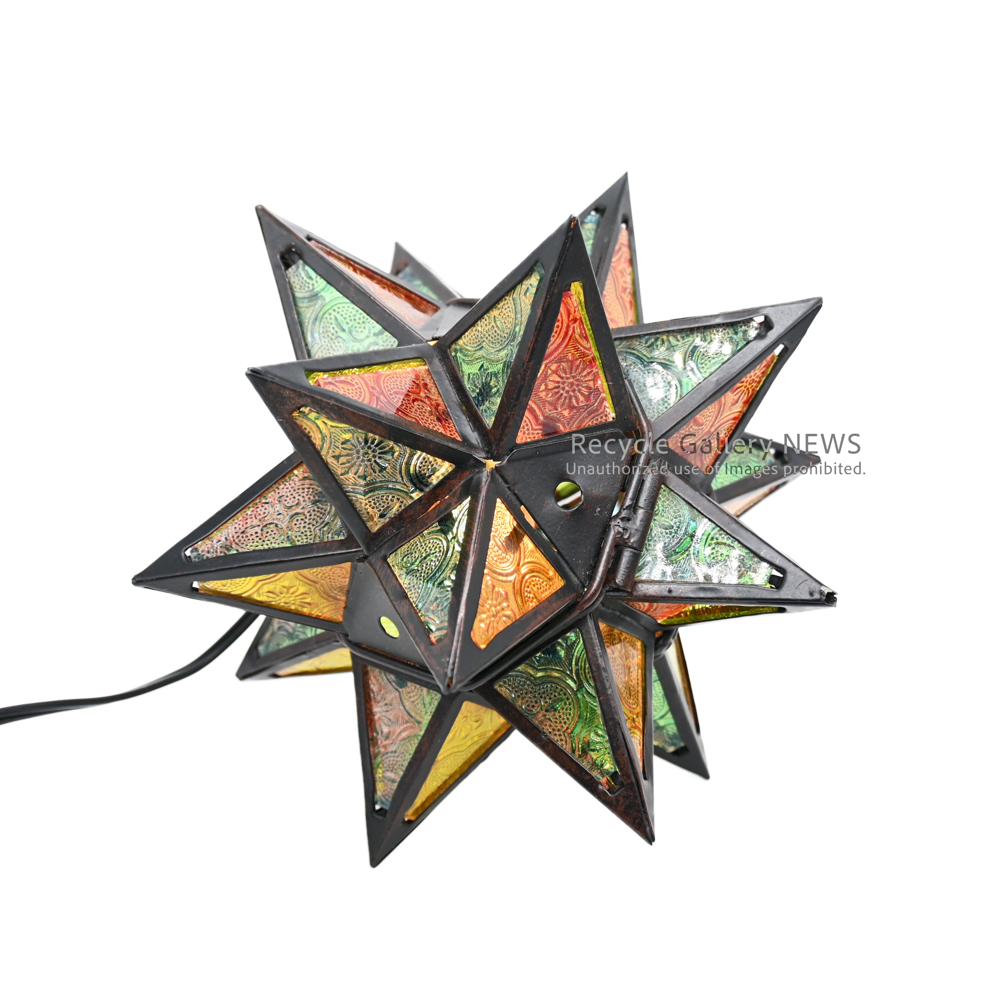 Patterned glass Star-shaped light Moroccan style Vintage / パターンガラス 星形ライト モロッカンスタイル ヴィンテージ