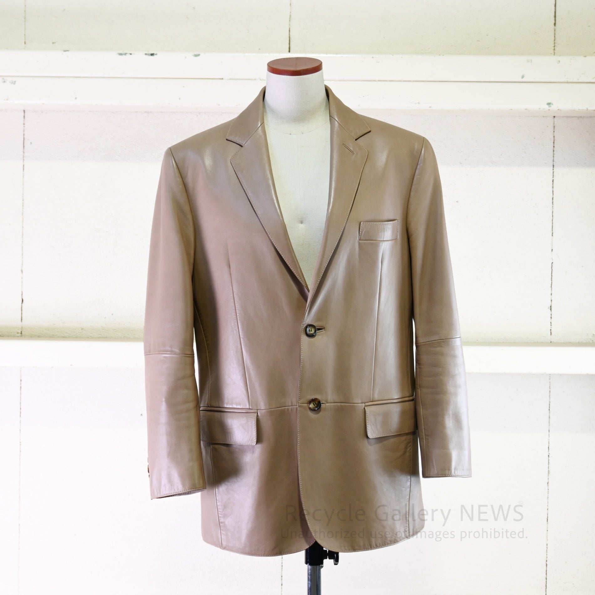LOEWE Men's Lamb Beige Leather Jacket 2010 Stuart Vevers / ロエベ