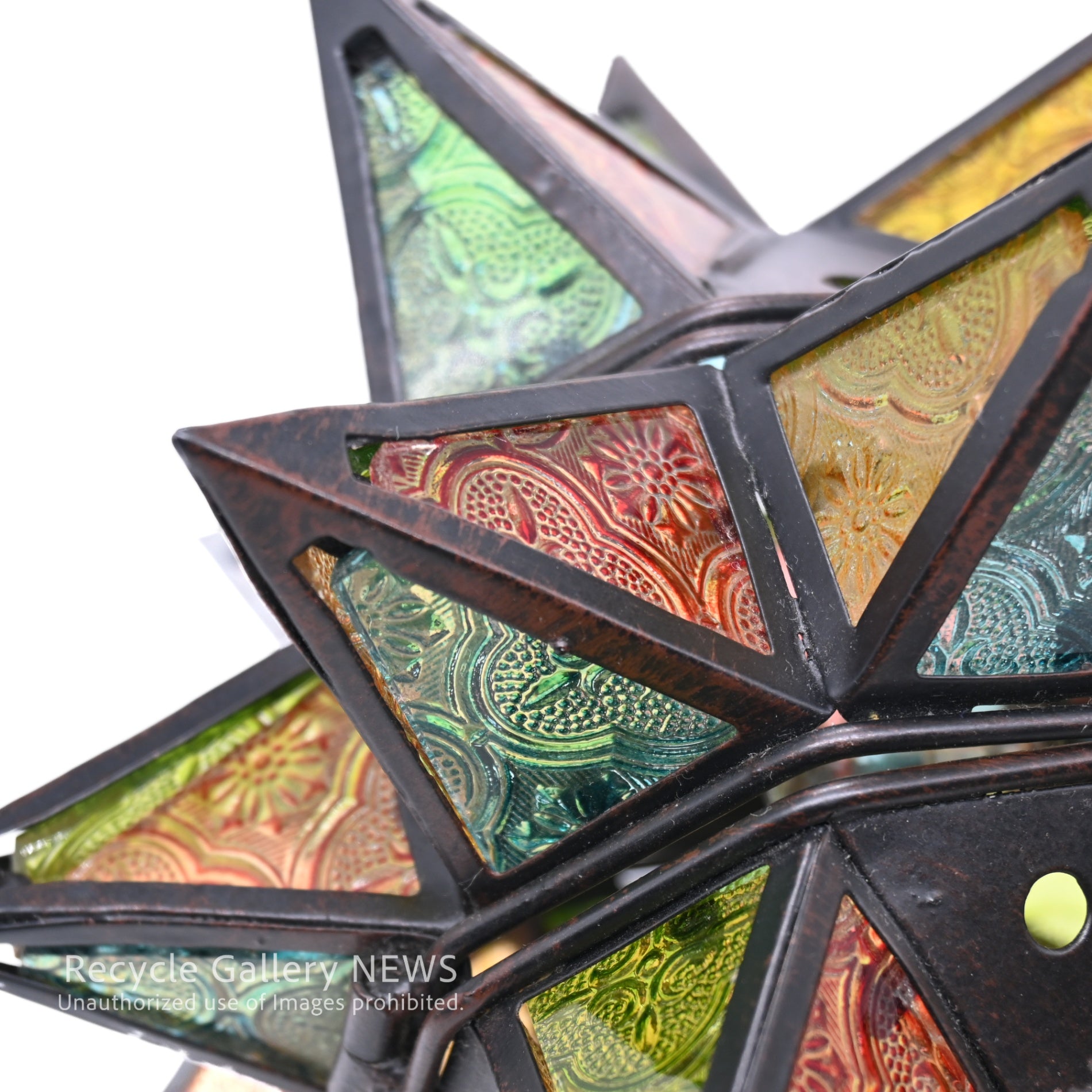 Patterned glass Star-shaped light Moroccan style Vintage / パターンガラス 星形ライト モロッカンスタイル ヴィンテージ