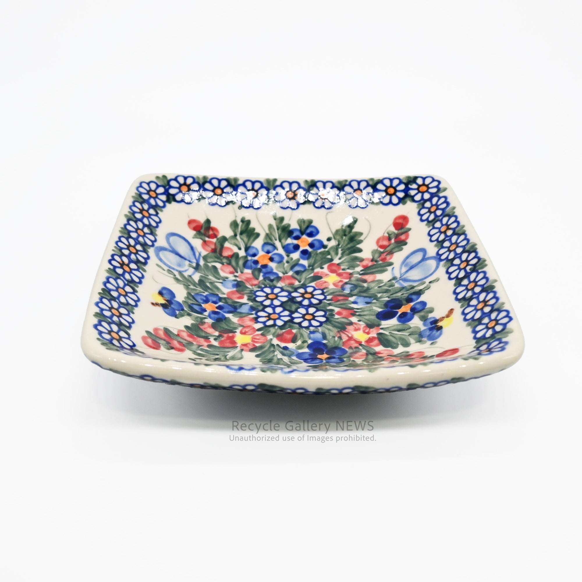 VENA Polish Floral Square Bowl Eastern European Tableware / ヴェナ ポーランド 花柄 スクエアボウル  東欧 テーブルウェア
