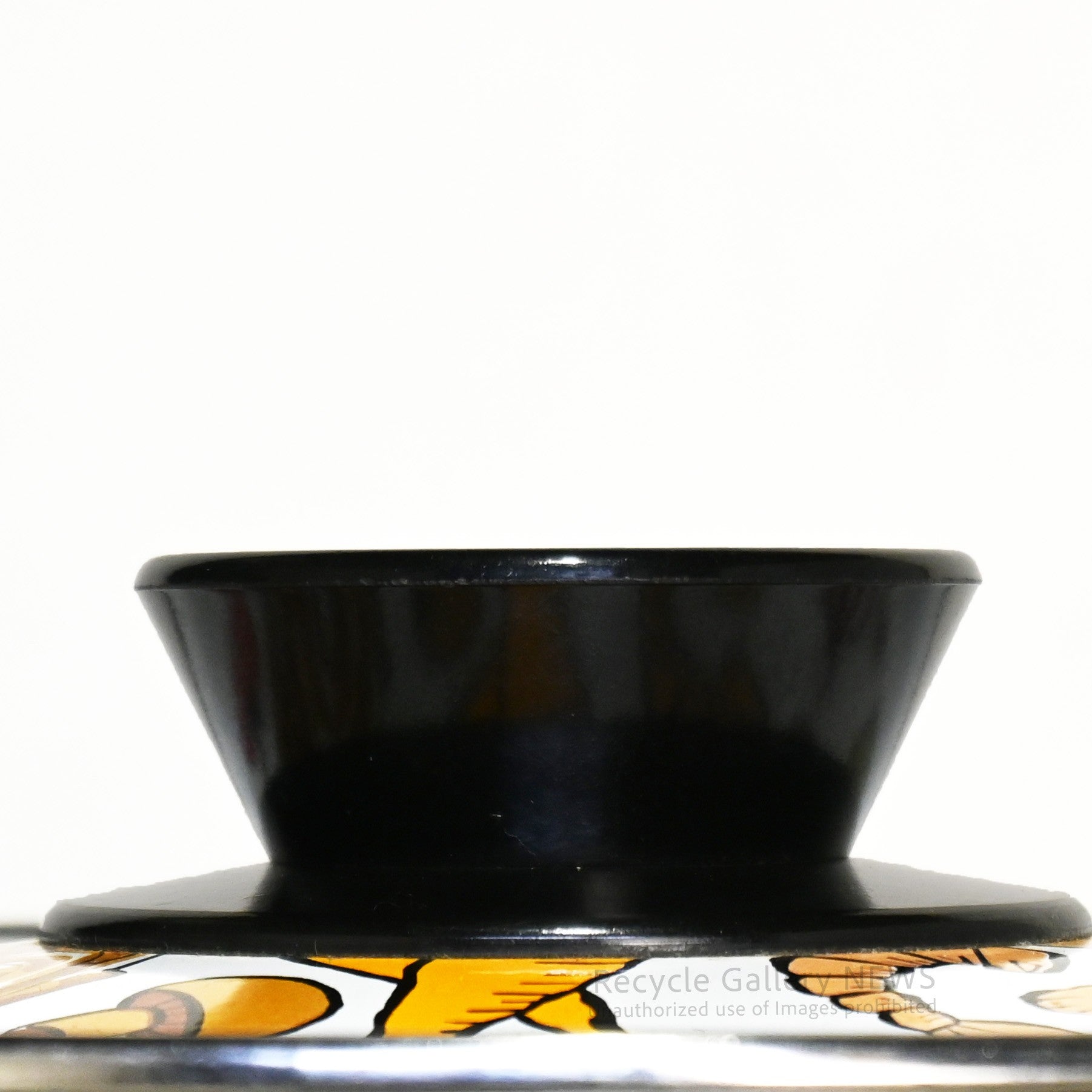 1960s American vintage enamel pot White with food design / 1960年代 アメリカ ヴィンテージ ホーロー鍋 ホワイト 食材デザイン