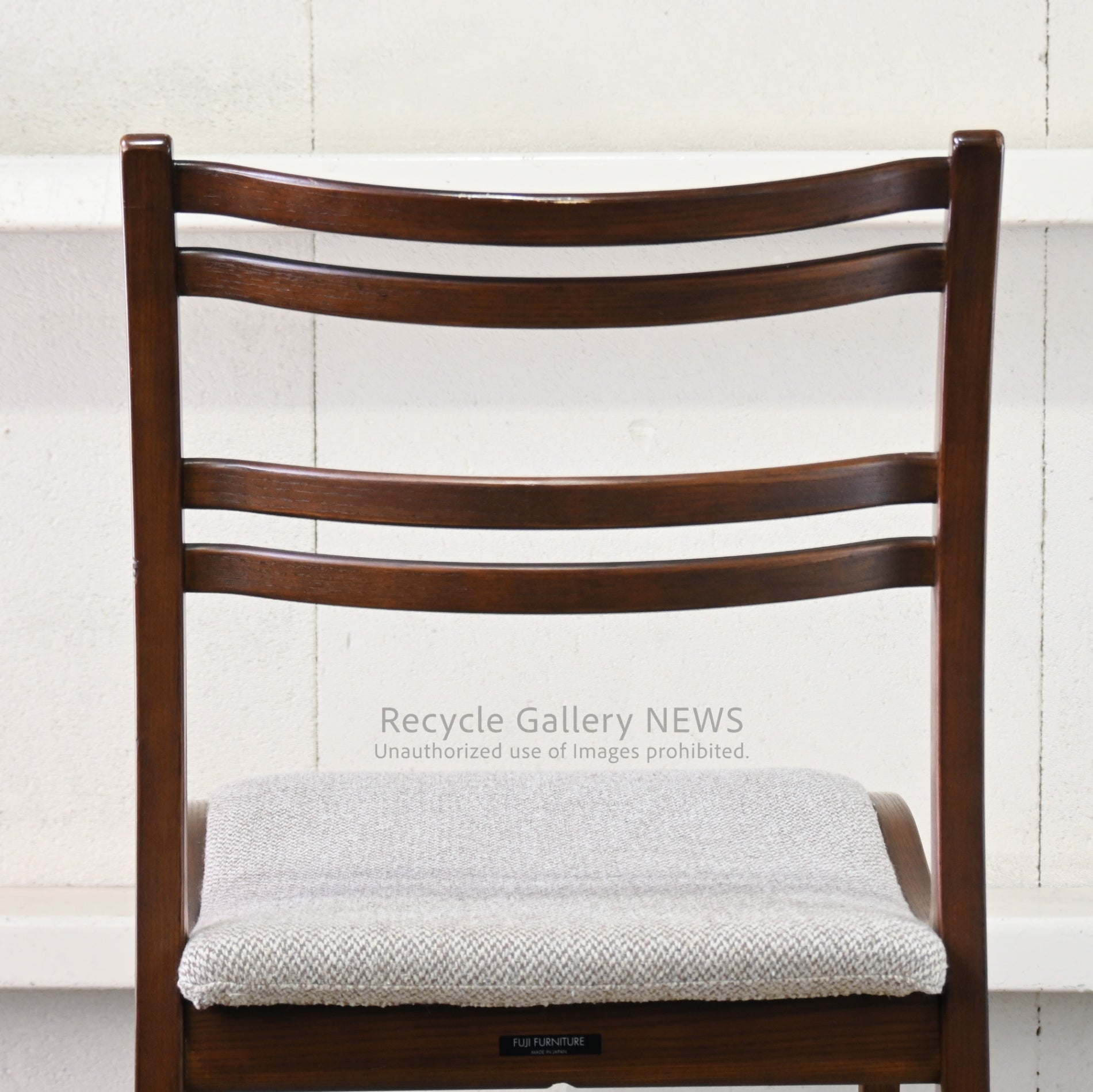 Fuji Furniture Wooden Armless Chair "Calm" Japan Scandinavian Style / 冨士ファニチア アームレスチェア カーム 日本 北欧 木製