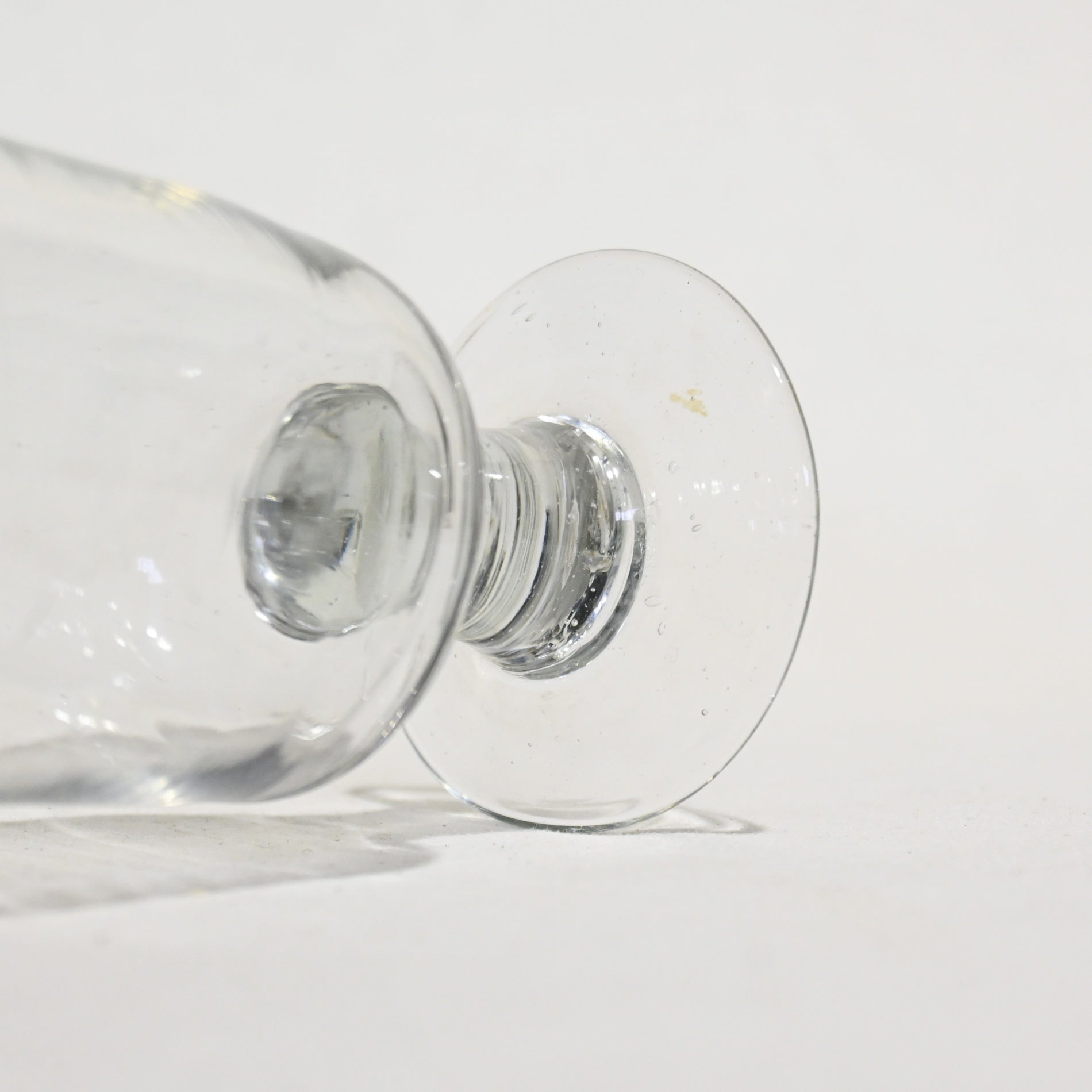 Vintage Japanese Blown Glass Red & Clear Ice Cup Parfait Glass  / パフェグラス ヴィンテージ 和ガラス 吹きガラス 赤＆透明 氷コップ